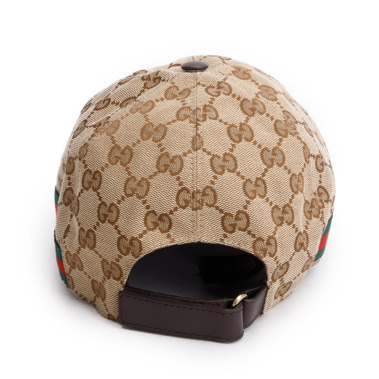 Gucci Beige Monogram Web Baseball Hat, Size M 58