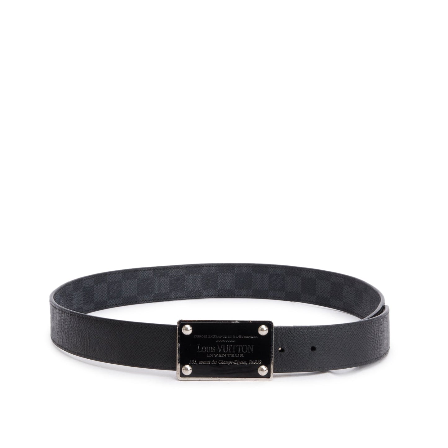 Louis Vuitton Damier Graphite LV Inventeur Reversible Belt 95 38