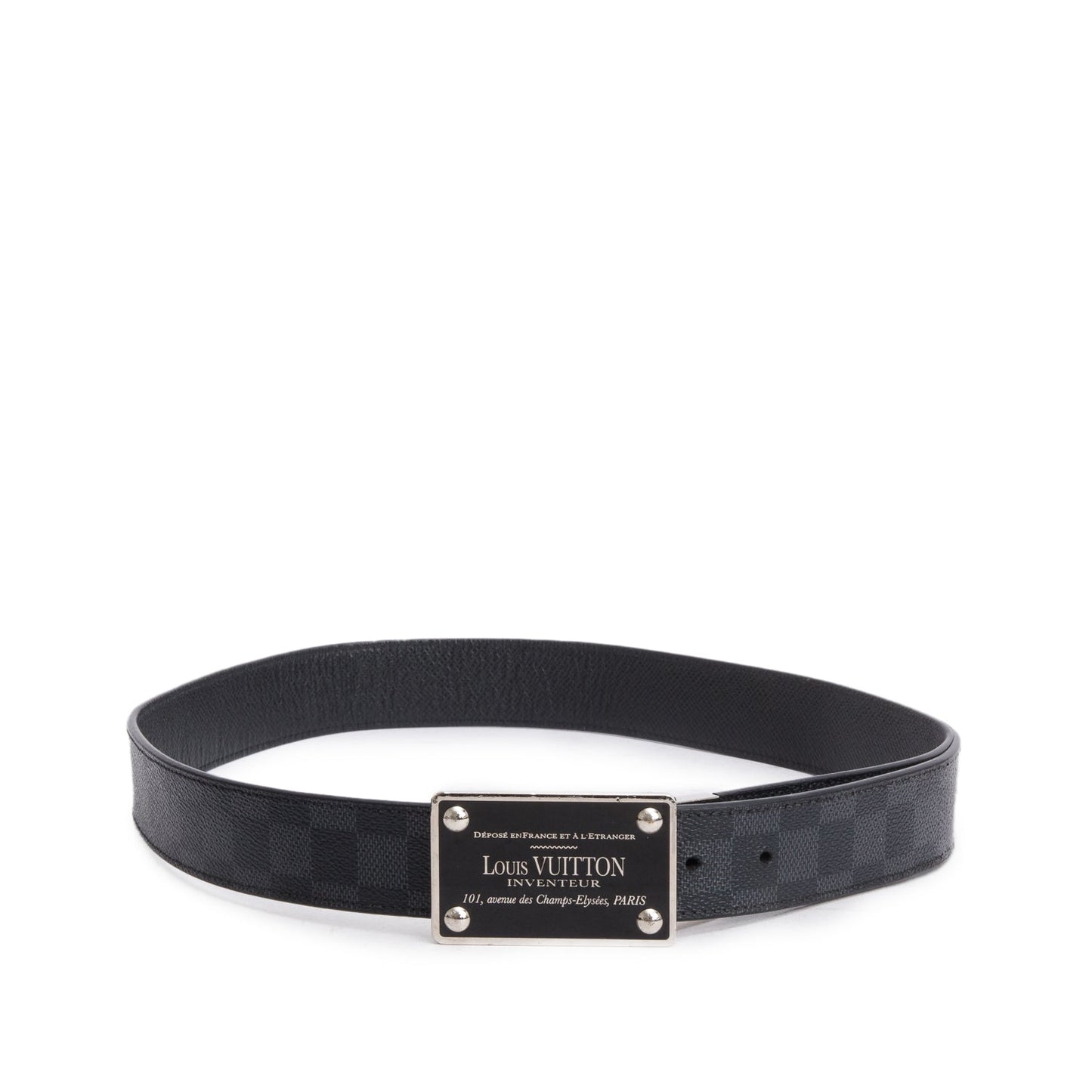 Louis Vuitton Damier Graphite LV Inventeur Reversible Belt 95 38