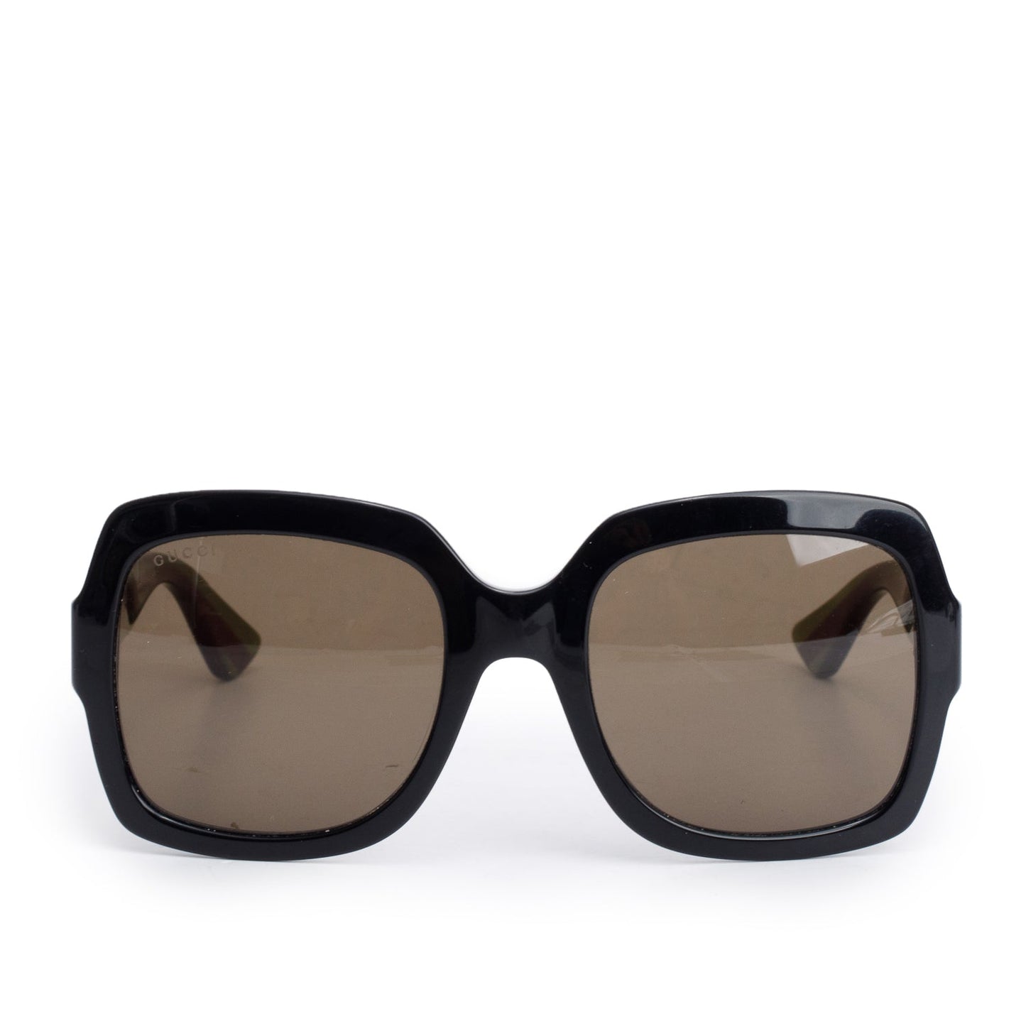 Gucci GG036S Black Acetate Interlocking GG Web Square Sunglasses