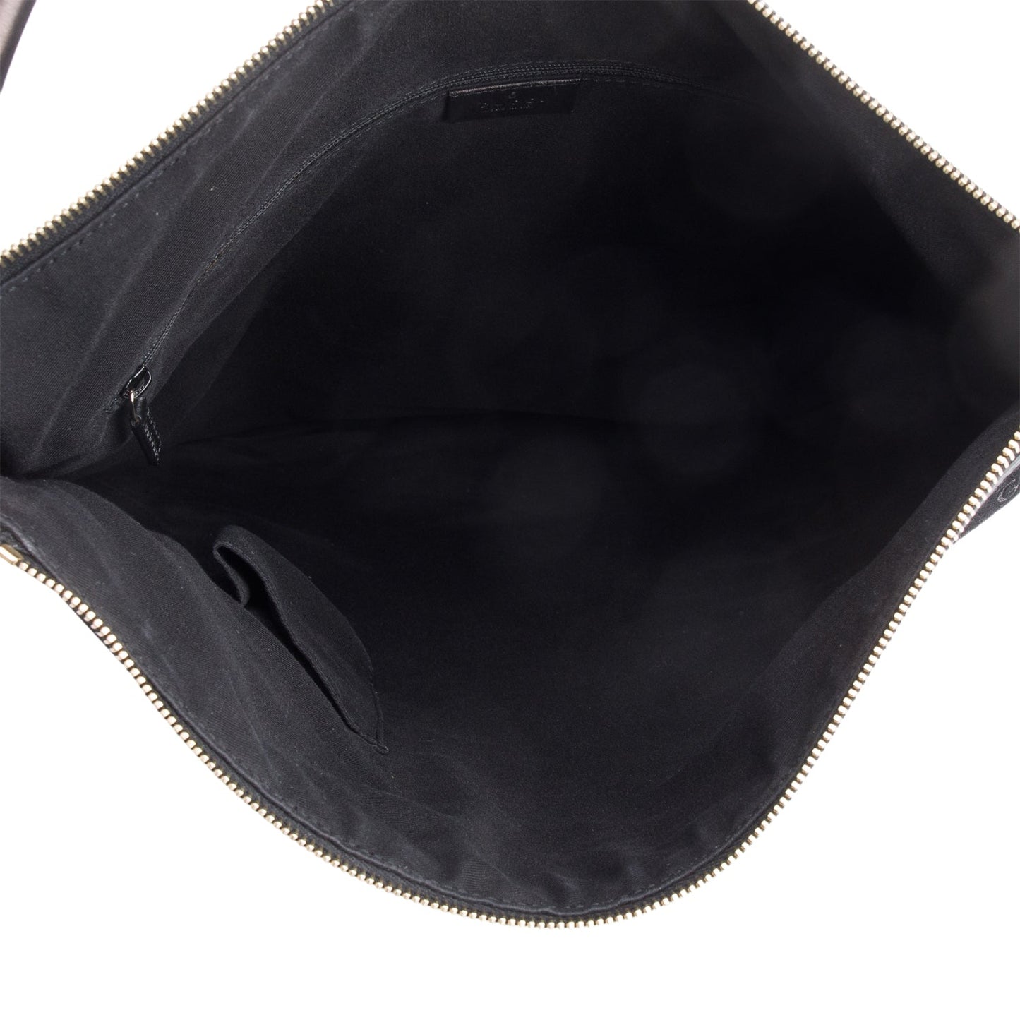 Gucci Black GG Suede Hobo Bag