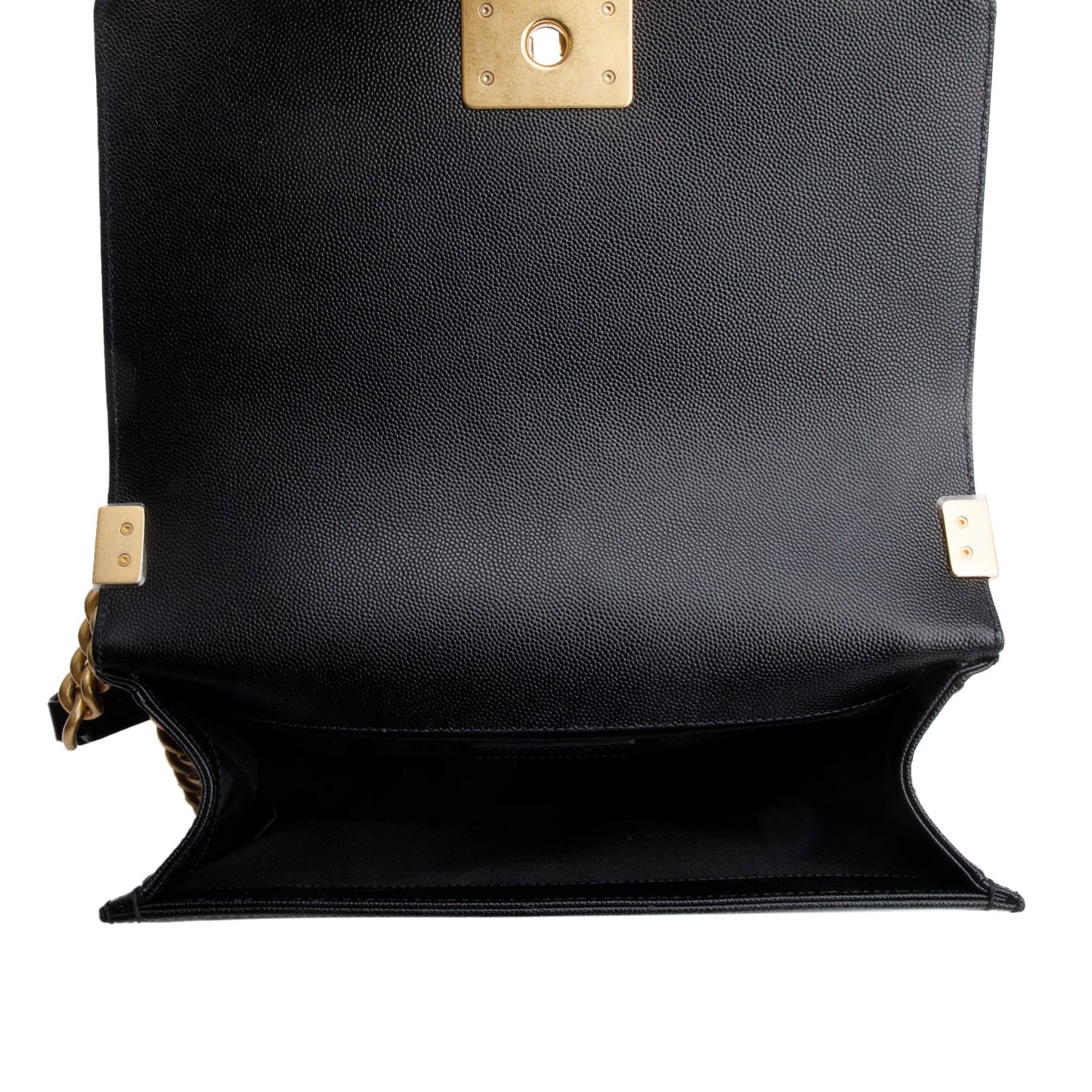 Chanel 2020 Black Caviar Quilted Medium Boy Flap Bag