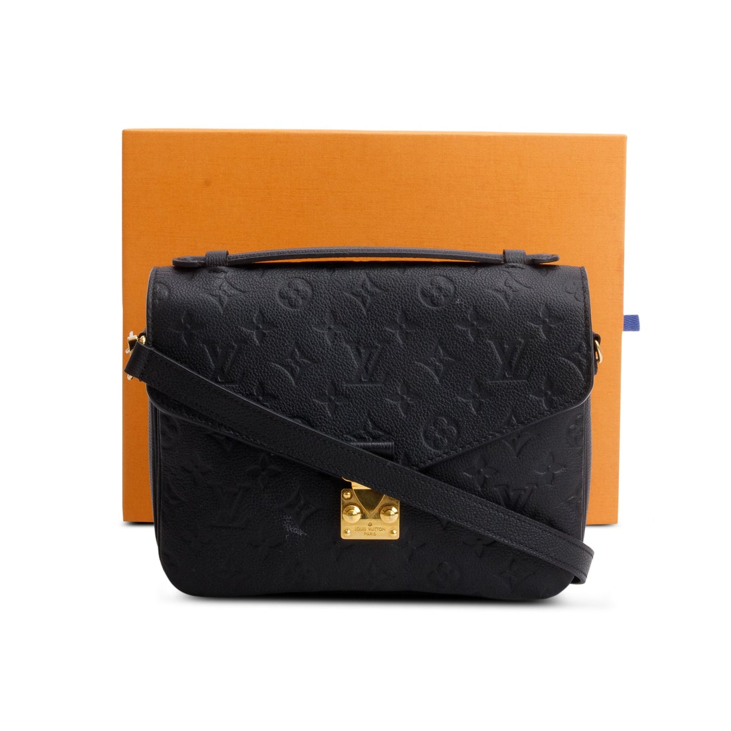 Louis Vuitton Black Monogram Empreinte Leather Pochette Metis