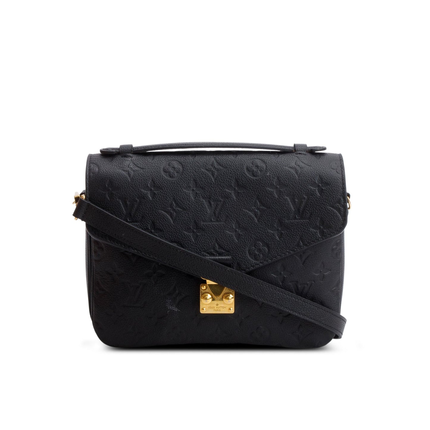 Louis Vuitton Black Monogram Empreinte Leather Pochette Metis