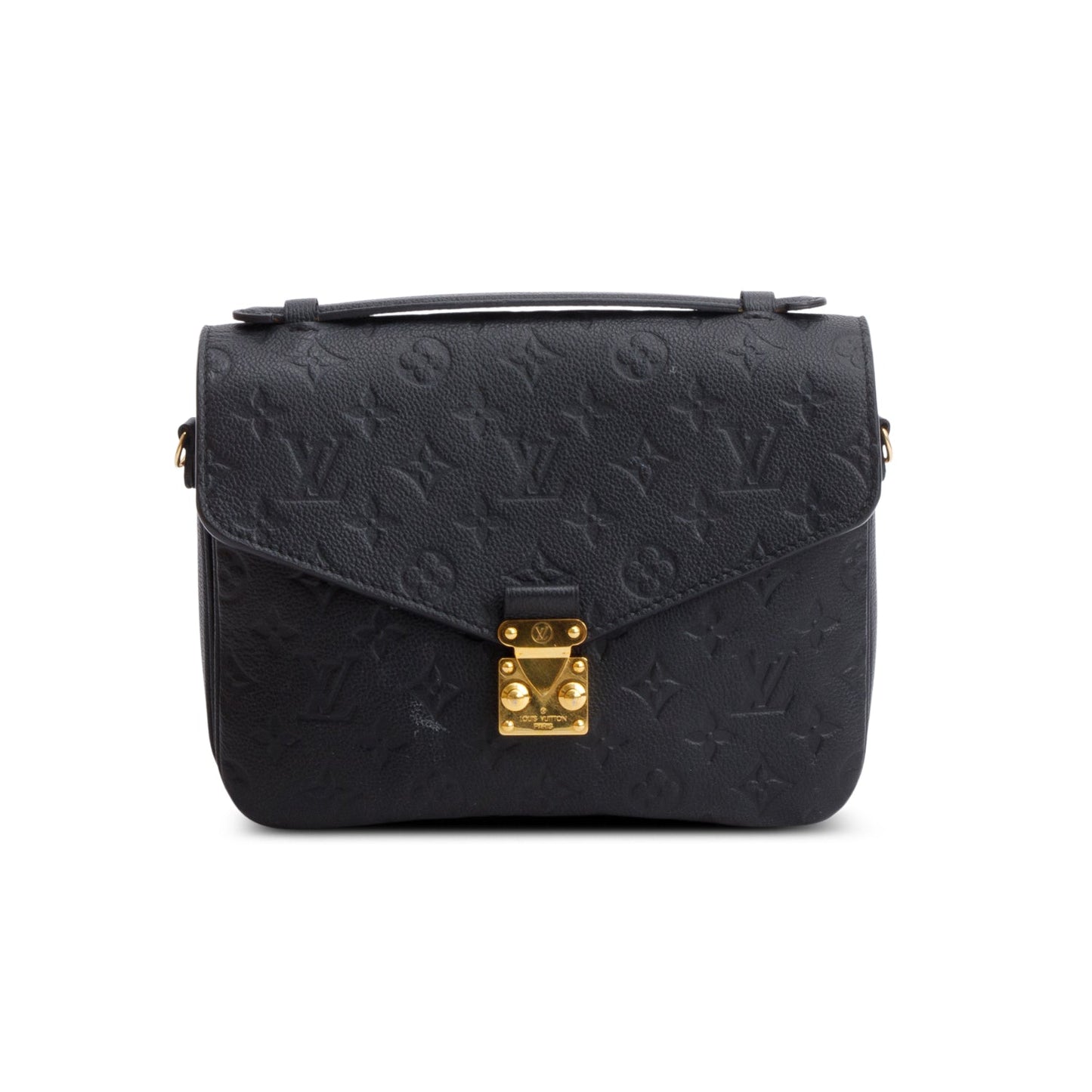 Louis Vuitton Black Monogram Empreinte Leather Pochette Metis