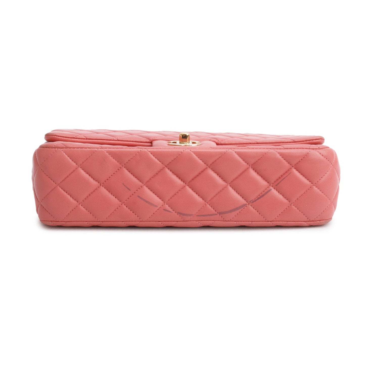 Chanel Pink Lambskin Quilted Valentine Charms Medium Single Flap