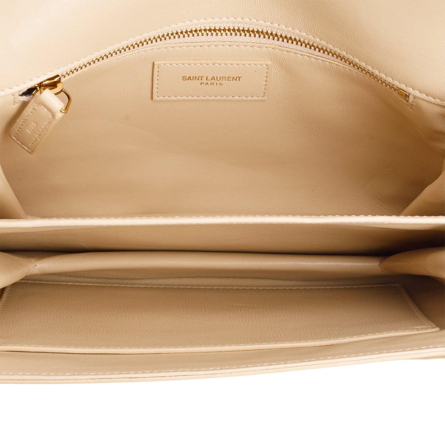 Saint Laurent 2022 Beige Smooth Calfskin Le Maillon Satchel