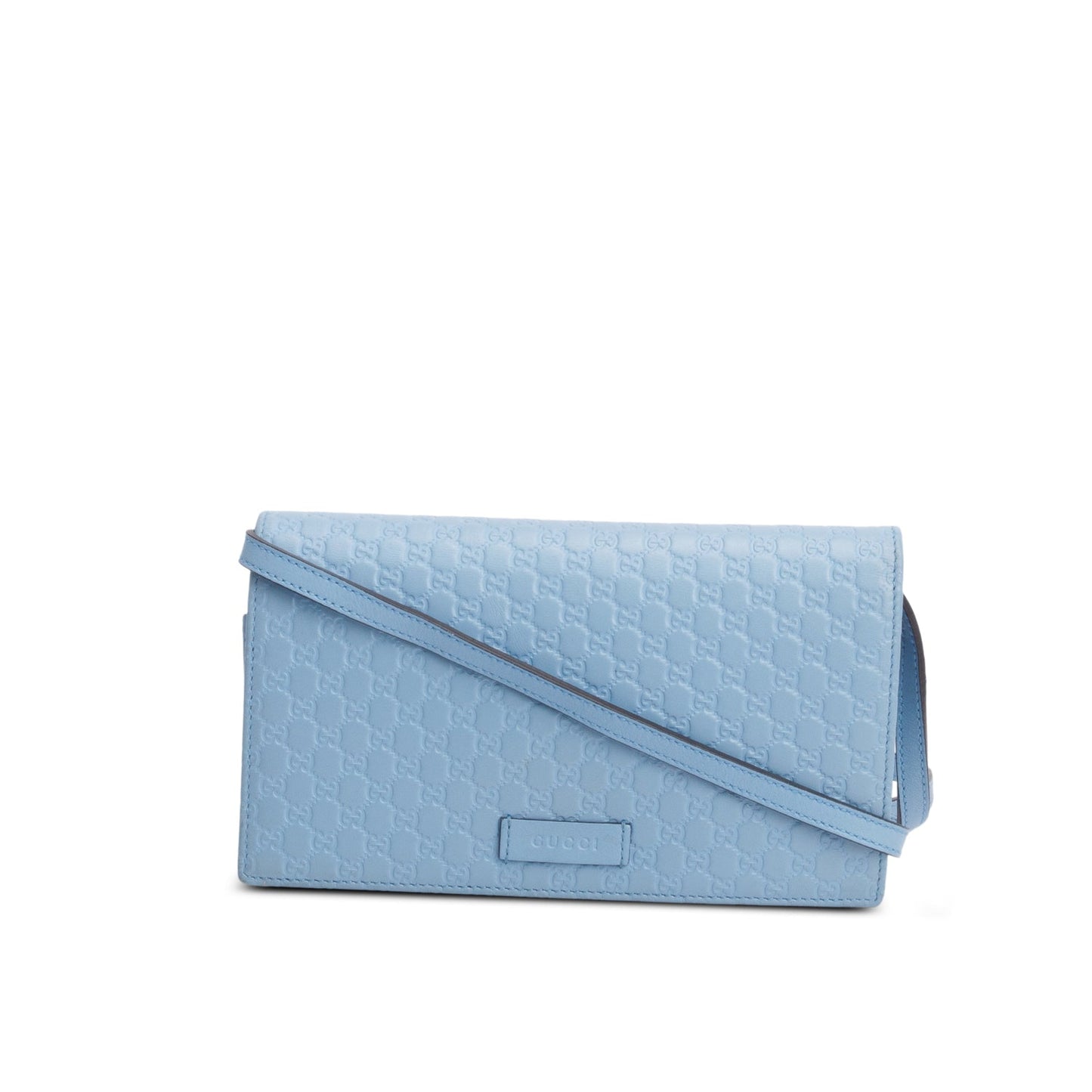 Gucci Blue Microguccissima Wallet on Strap
