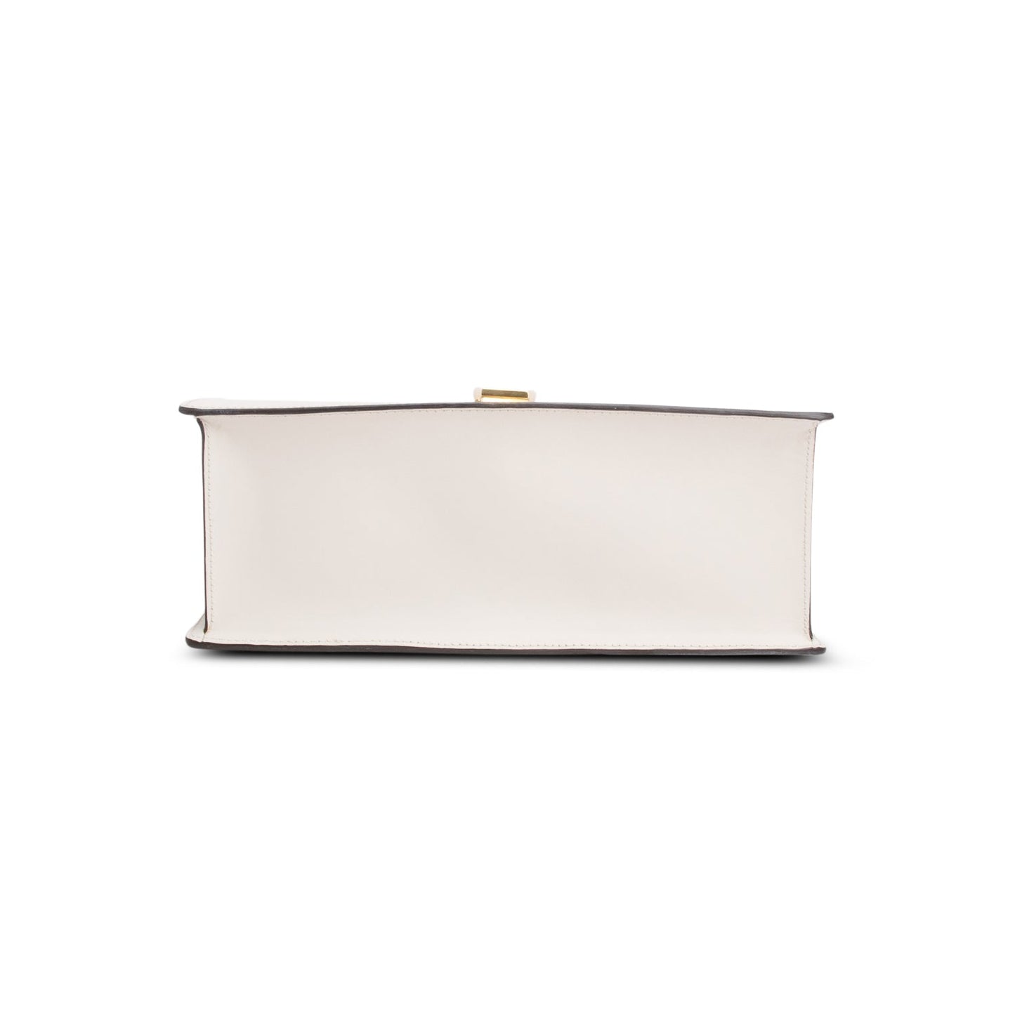 Gucci White Calfskin Leather Web Medium Sylvie Handle Bag