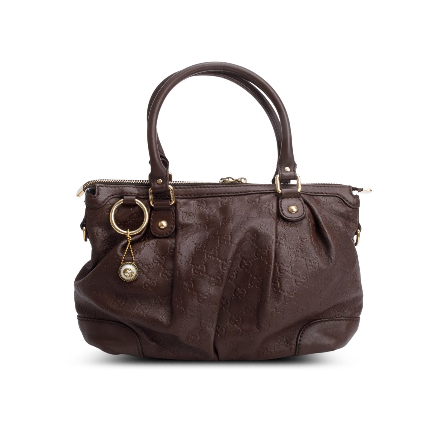 Gucci Brown Signature Leather Medium Sukey Tote