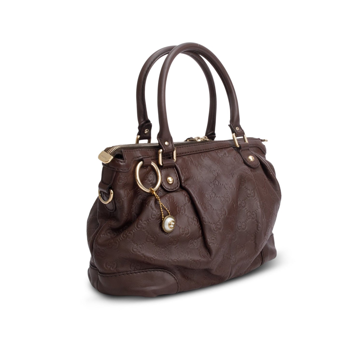 Gucci Brown Signature Leather Medium Sukey Tote