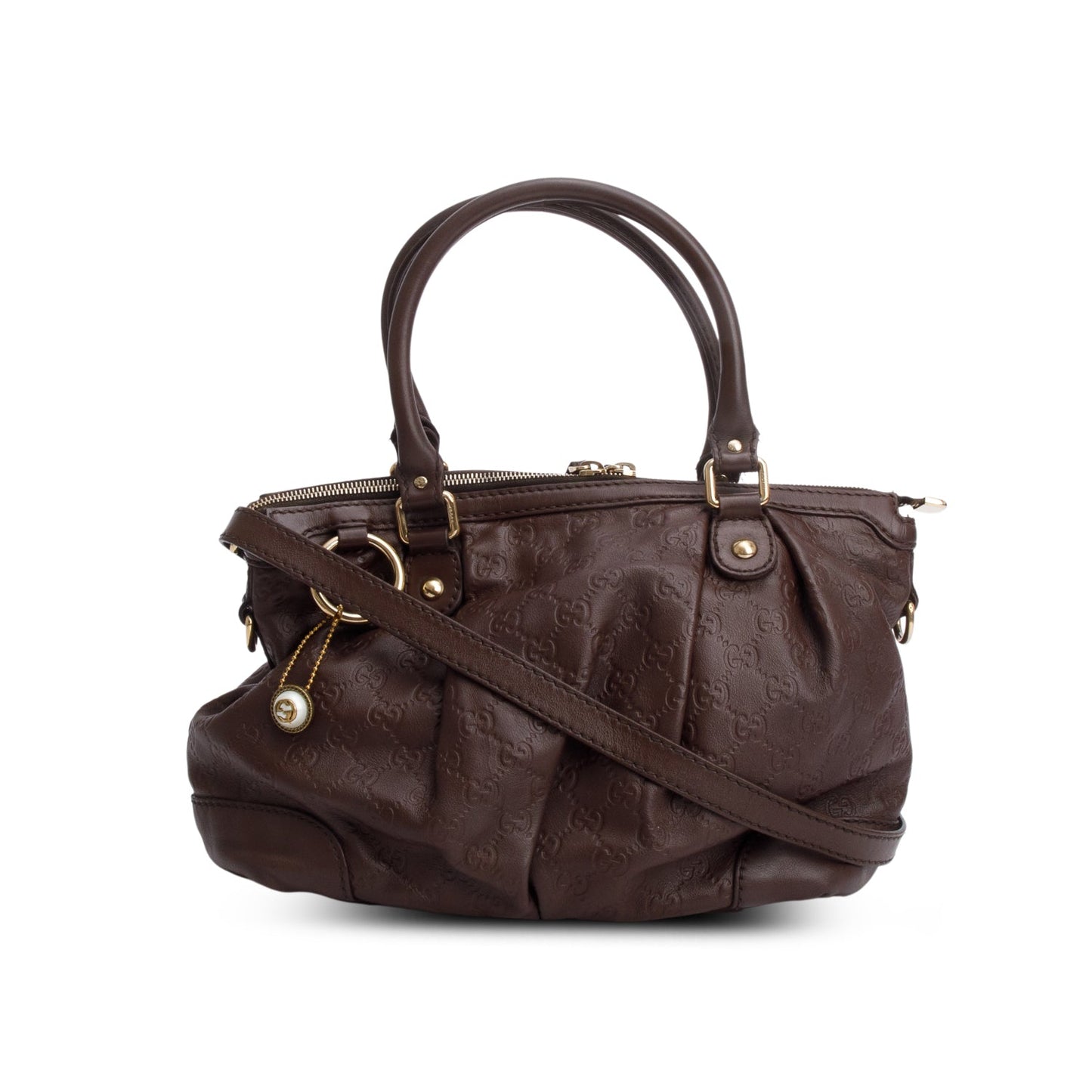 Gucci Brown Signature Leather Medium Sukey Tote