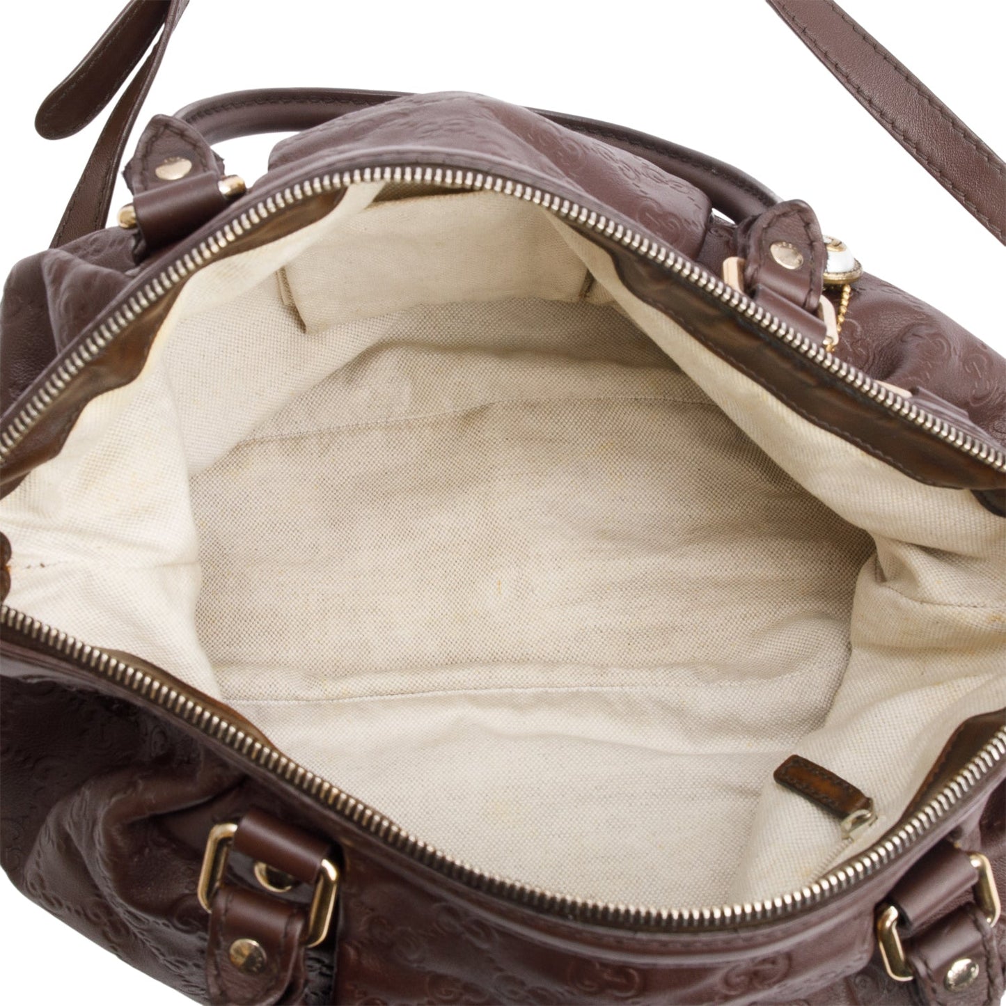 Gucci Brown Signature Leather Medium Sukey Tote