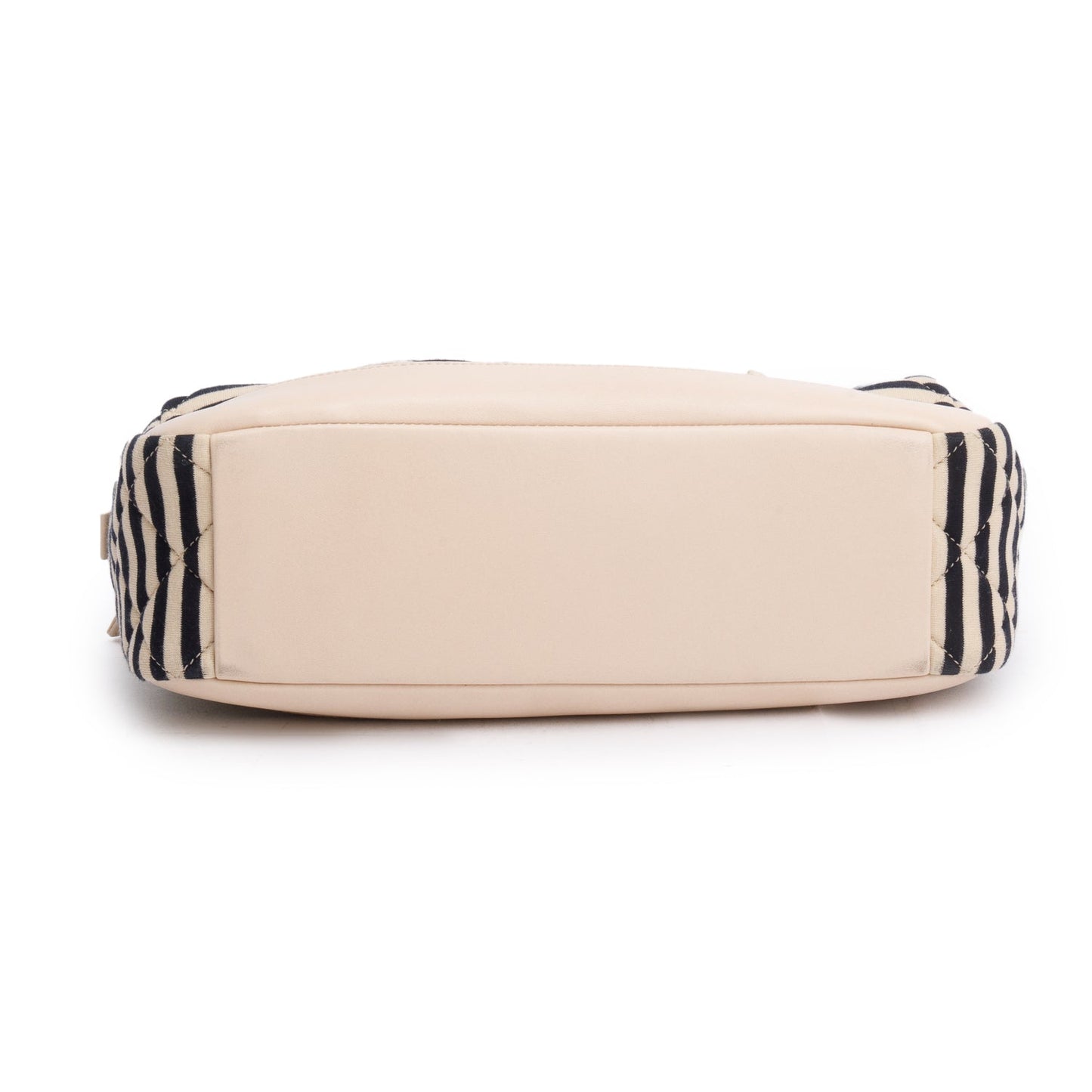 Chanel Beige & Black Quilted Jersey Coco Sailor Camera Bag