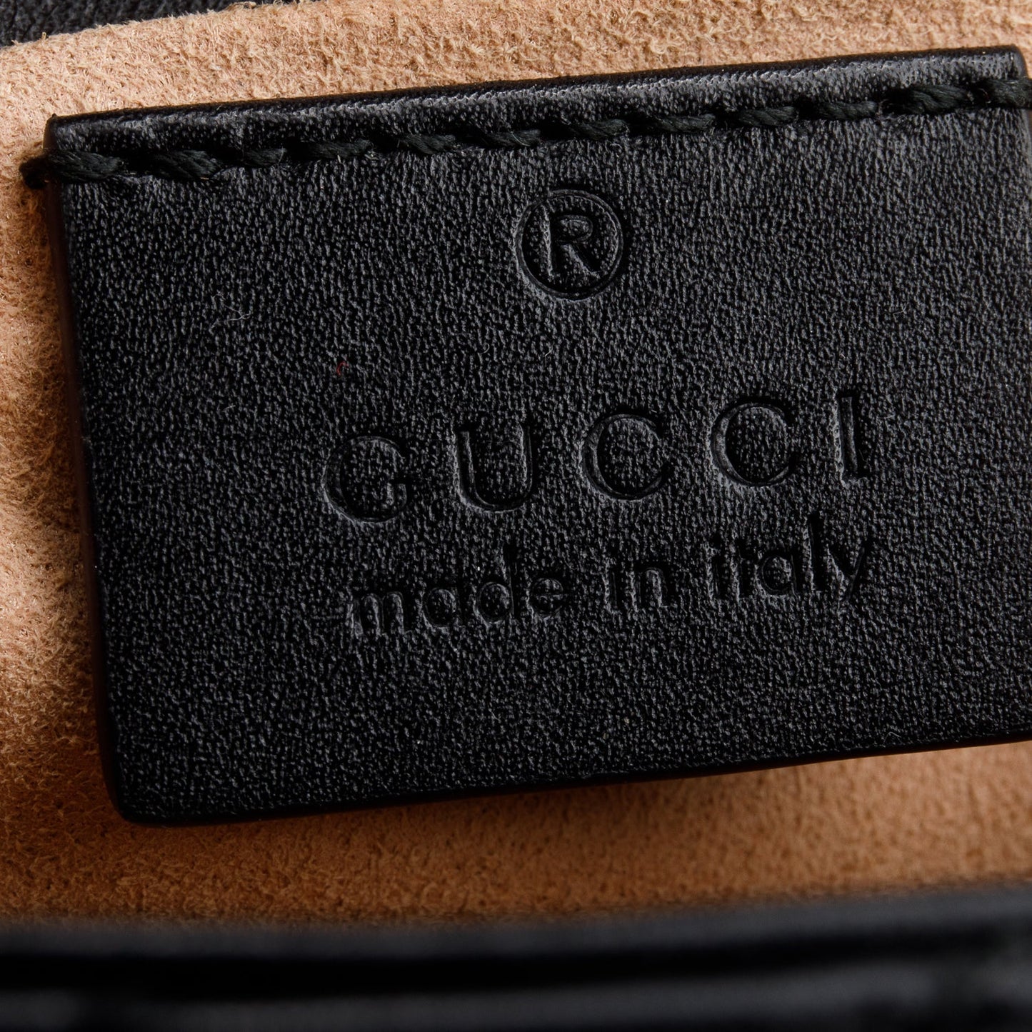 Gucci Black GG Marmont Matelasse Leather Super Mini Bag