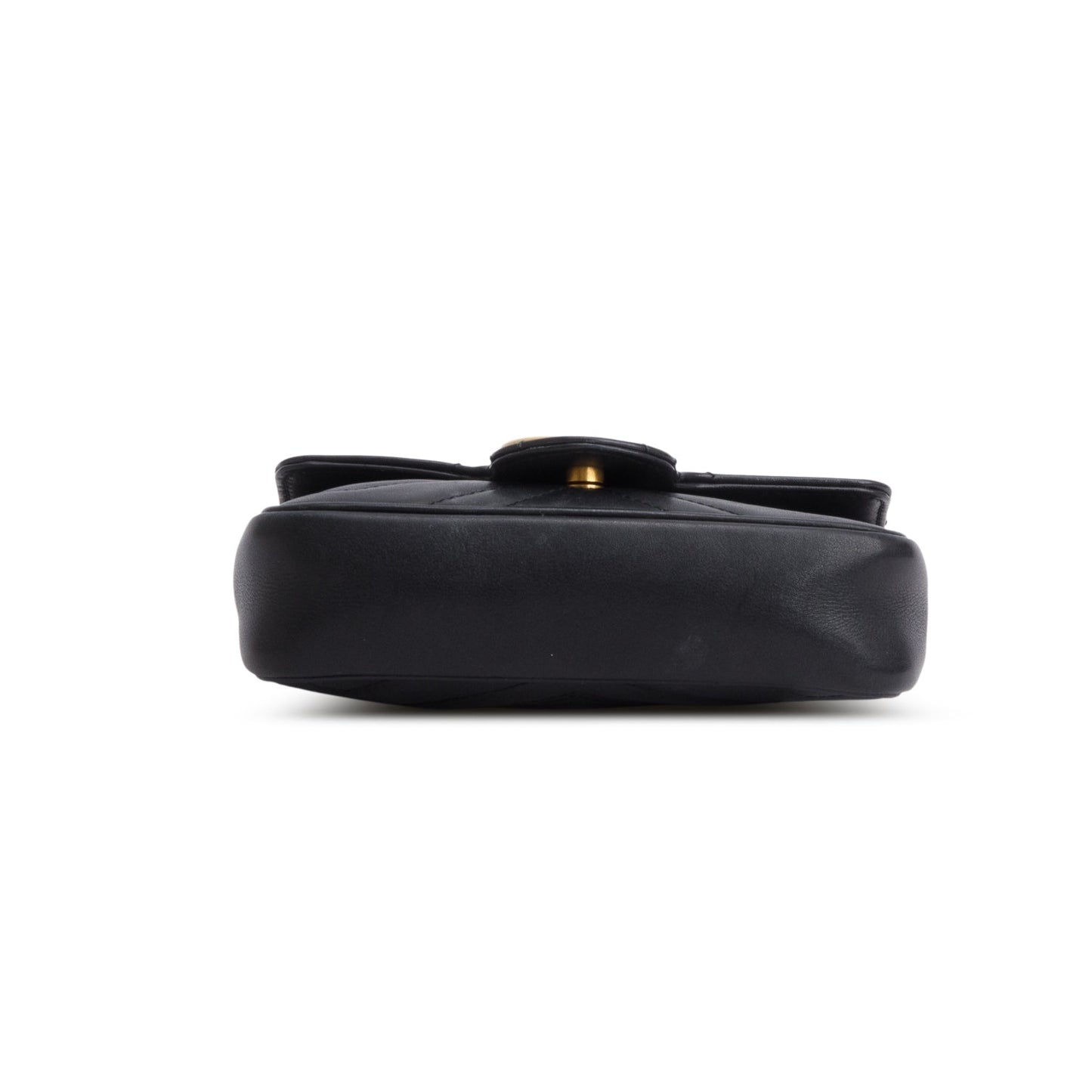 Gucci Black GG Marmont Matelasse Leather Super Mini Bag