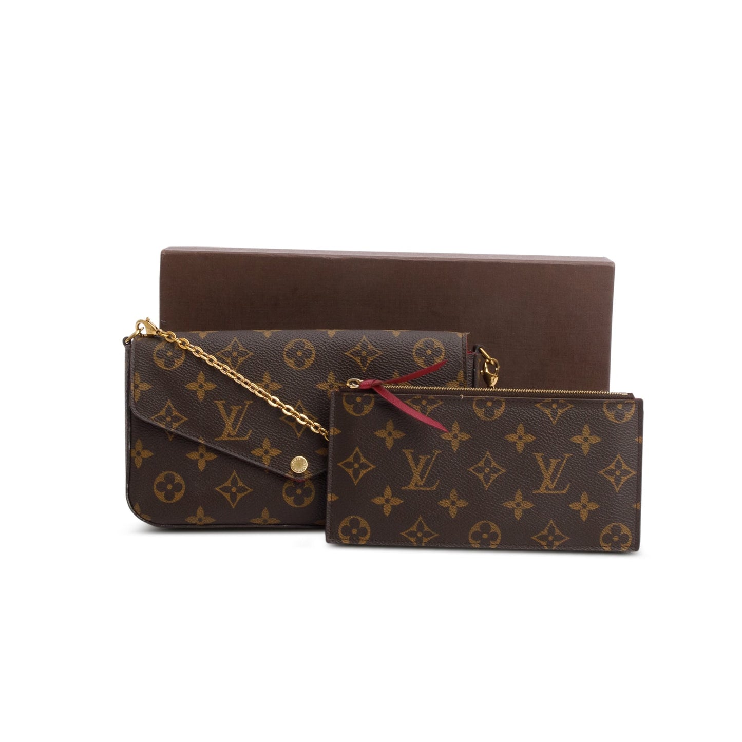 Louis Vuitton Fuschia Monogram Pochette Felicie Wallet on Chain