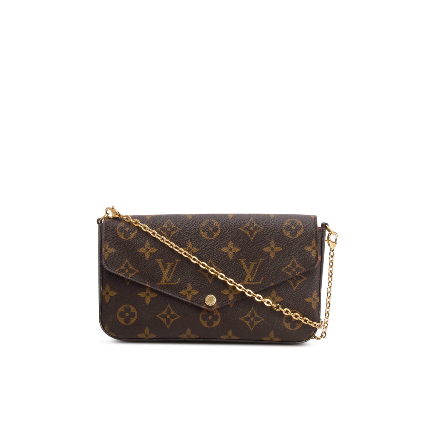 Louis Vuitton Fuschia Monogram Pochette Felicie Wallet on Chain