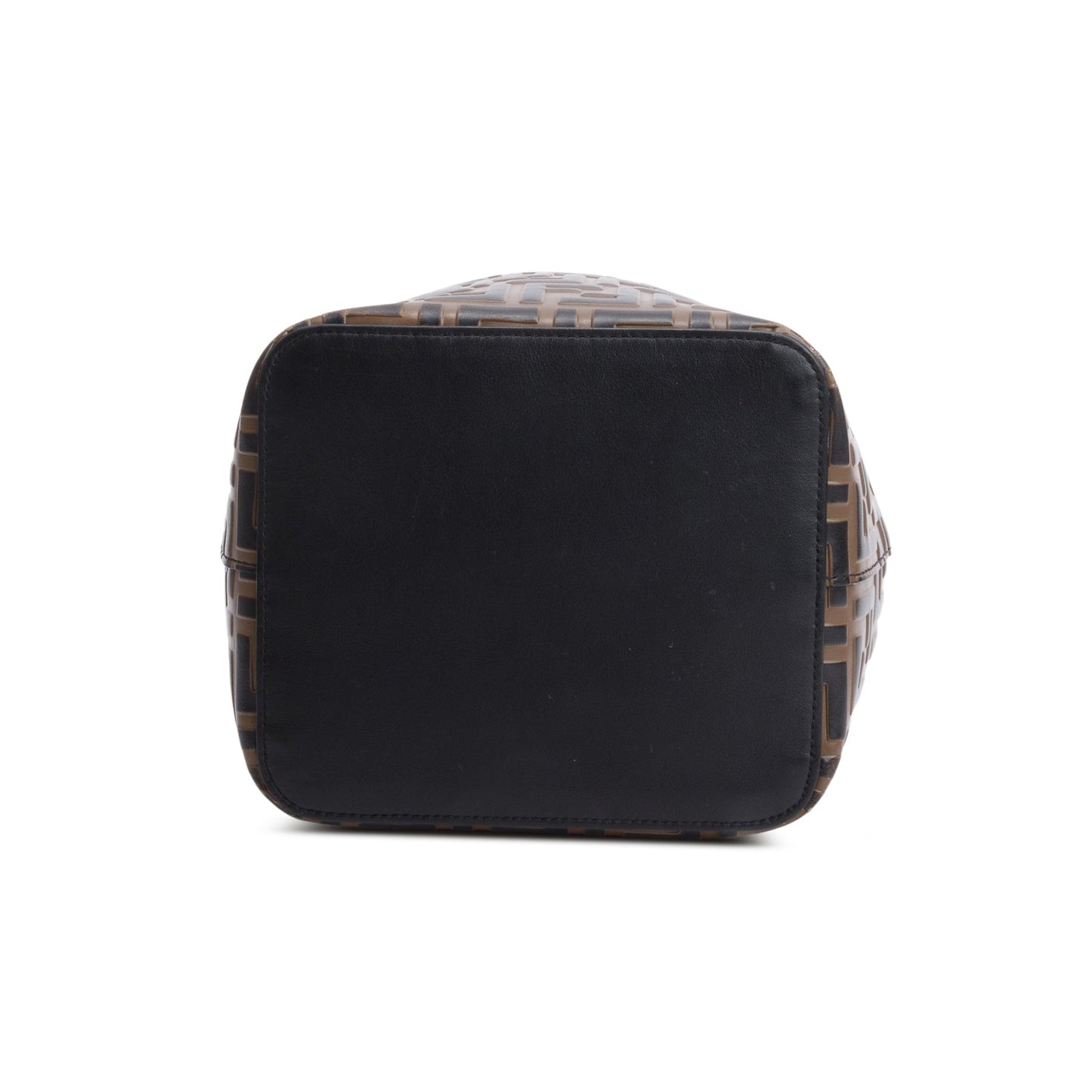 Fendi Brown Vitello Liberty FF 1974 Embossed Small Mon Tresor Bucket Bag