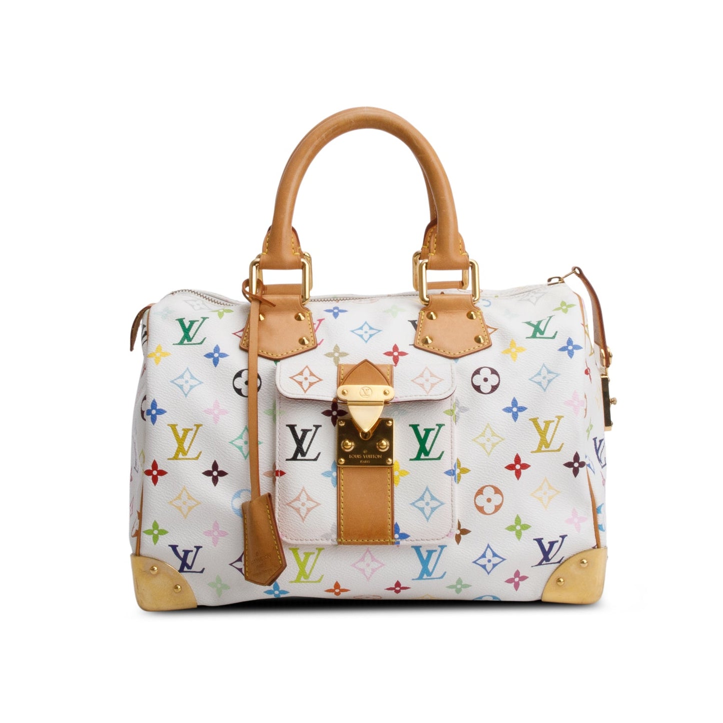 Louis Vuitton White Monogram Multicolore Speedy 30