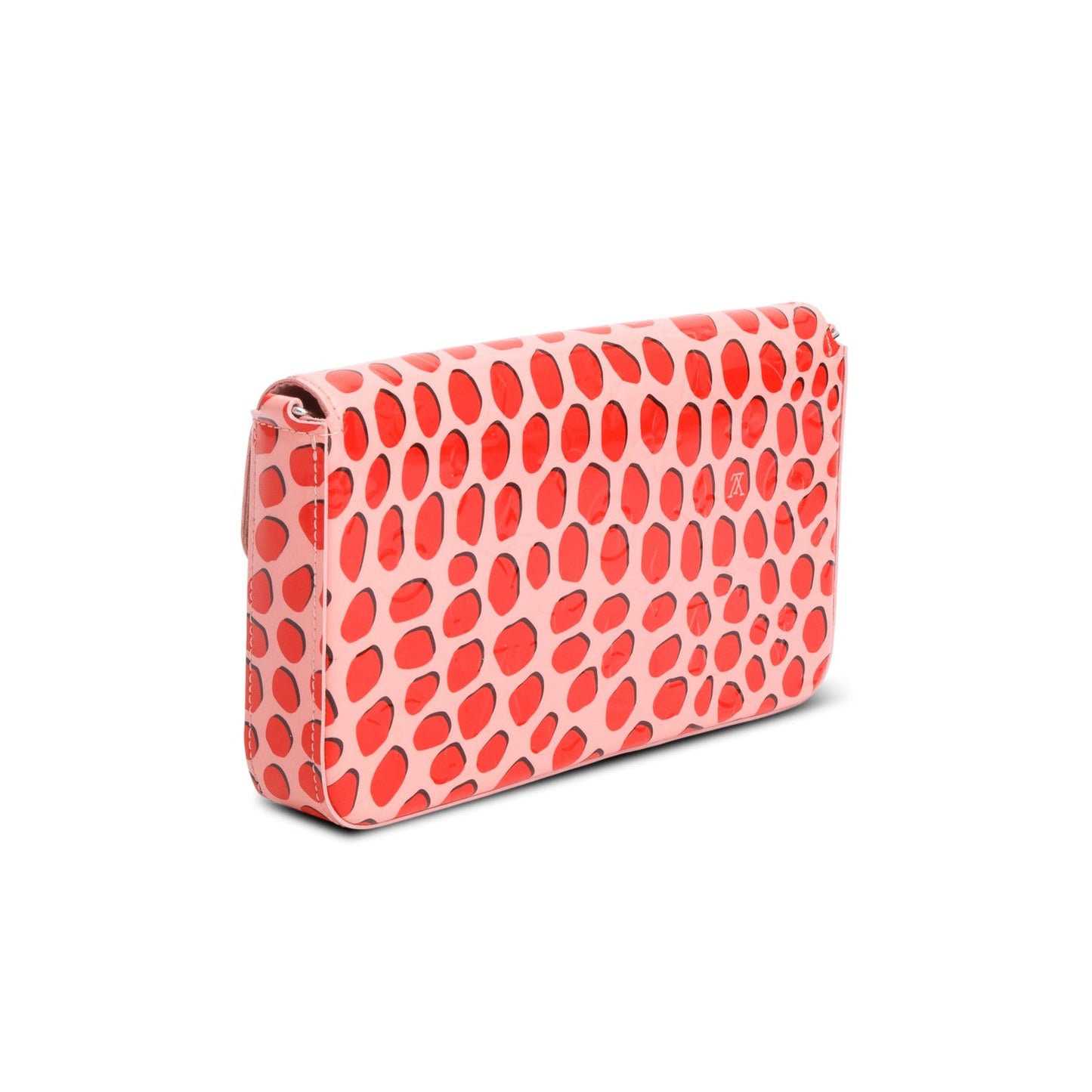 Louis Vuitton Pink Vernis Jungle Dots Pochette Felicie Chain Wallet