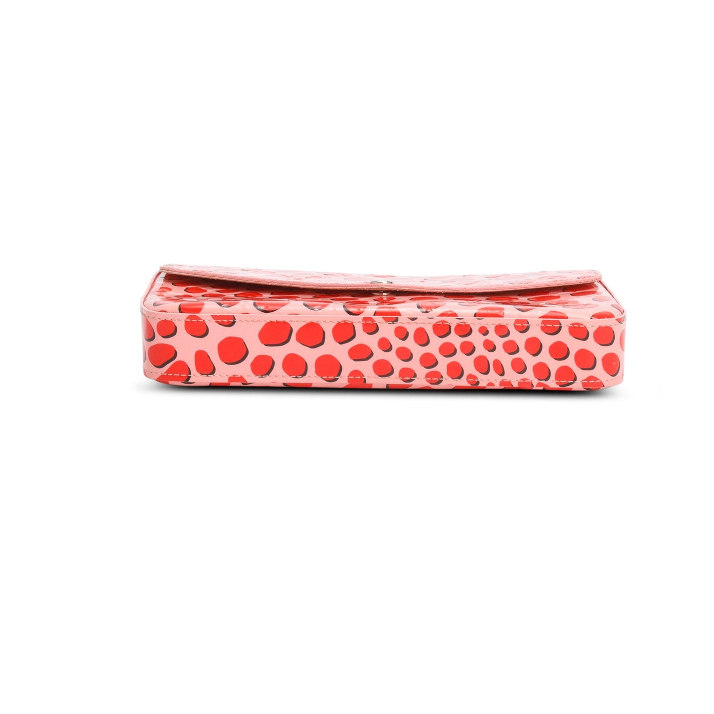 Louis Vuitton Pink Vernis Jungle Dots Pochette Felicie Chain Wallet