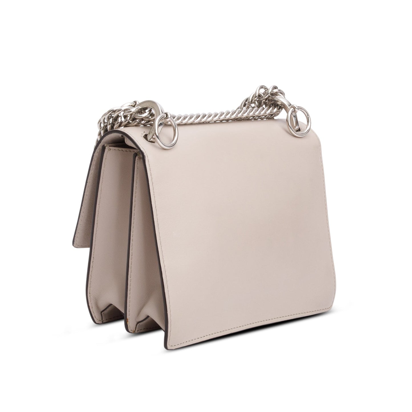 Fendi Pink Calfskin Leather Small Kan I Shoulder Bag