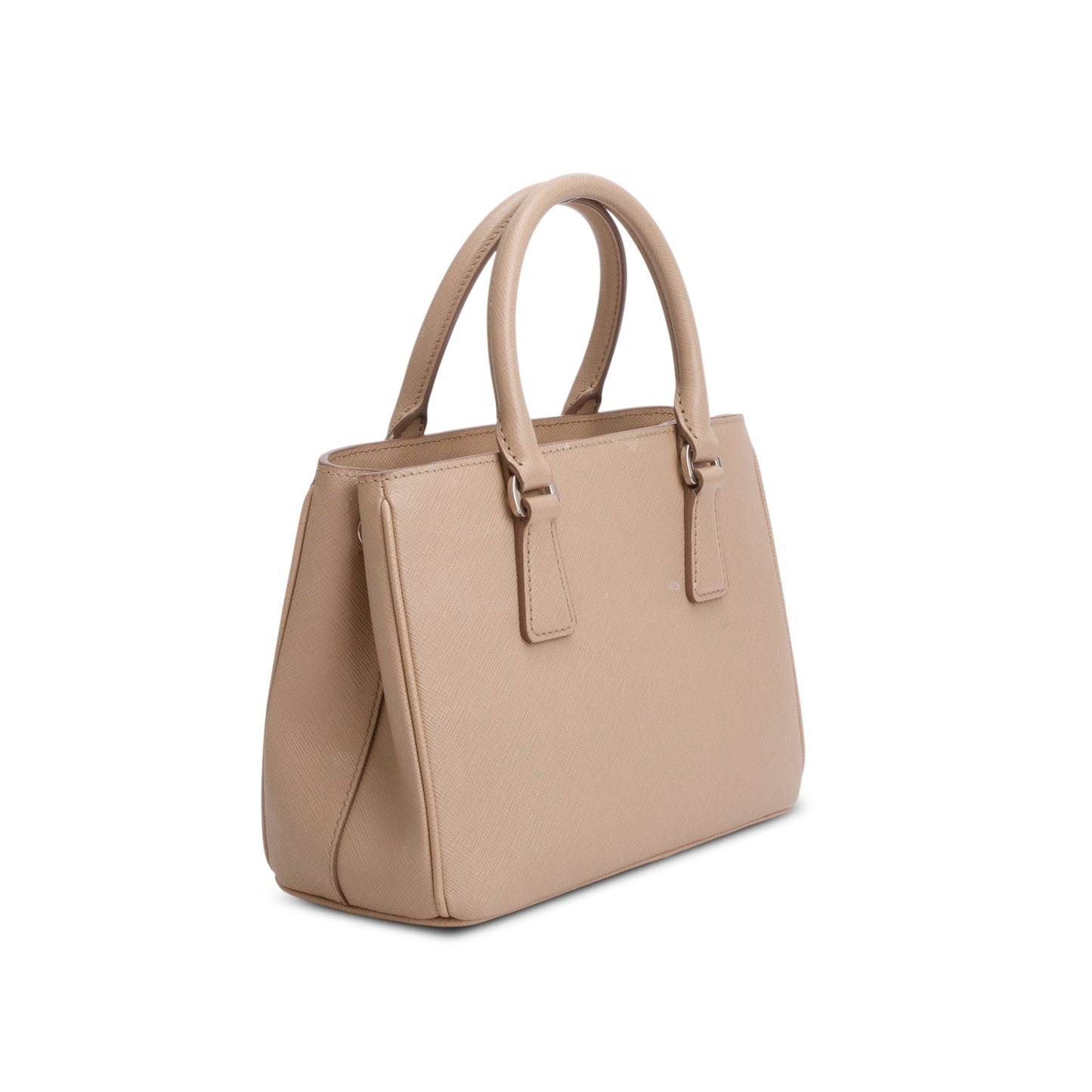 Prada 2022 Beige Saffiano Leather Mini Tote