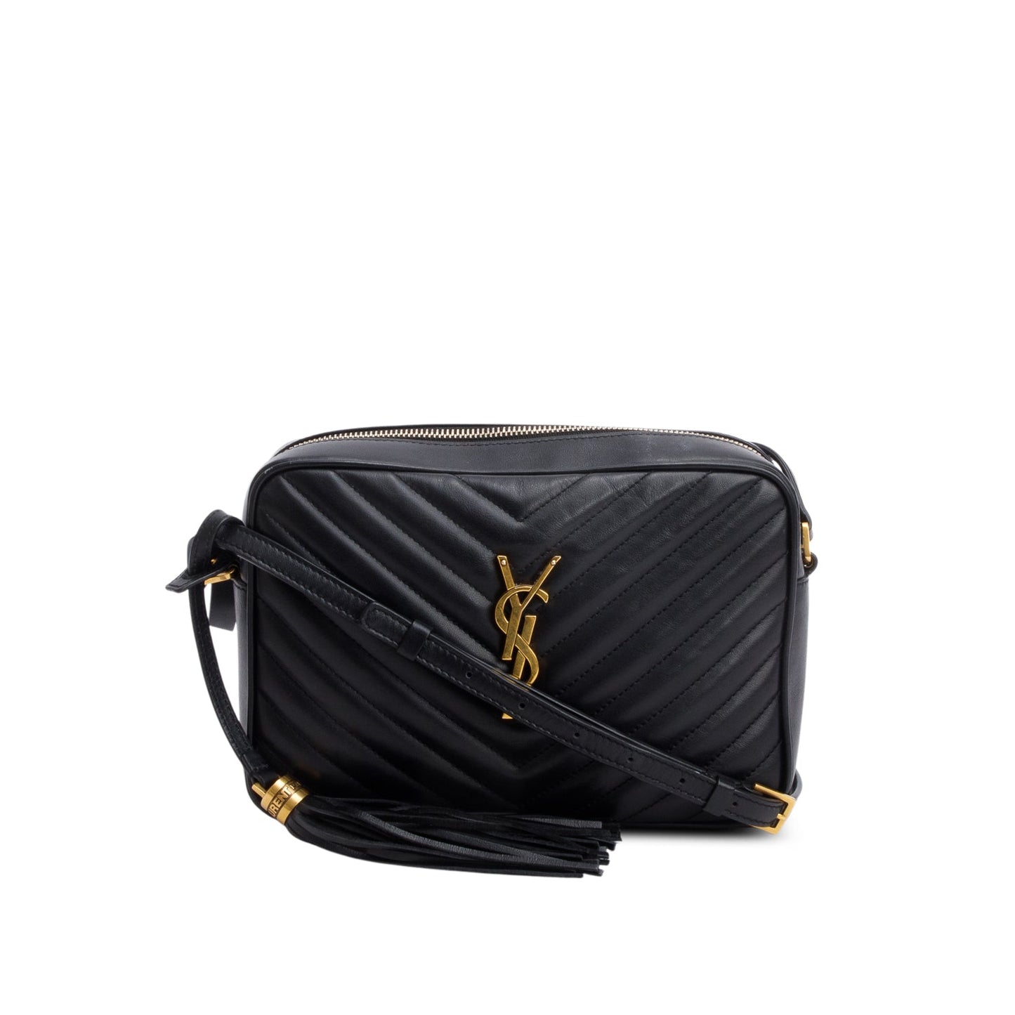 Saint Laurent 2020 Black Quilted Leather Lou Camera Bag
