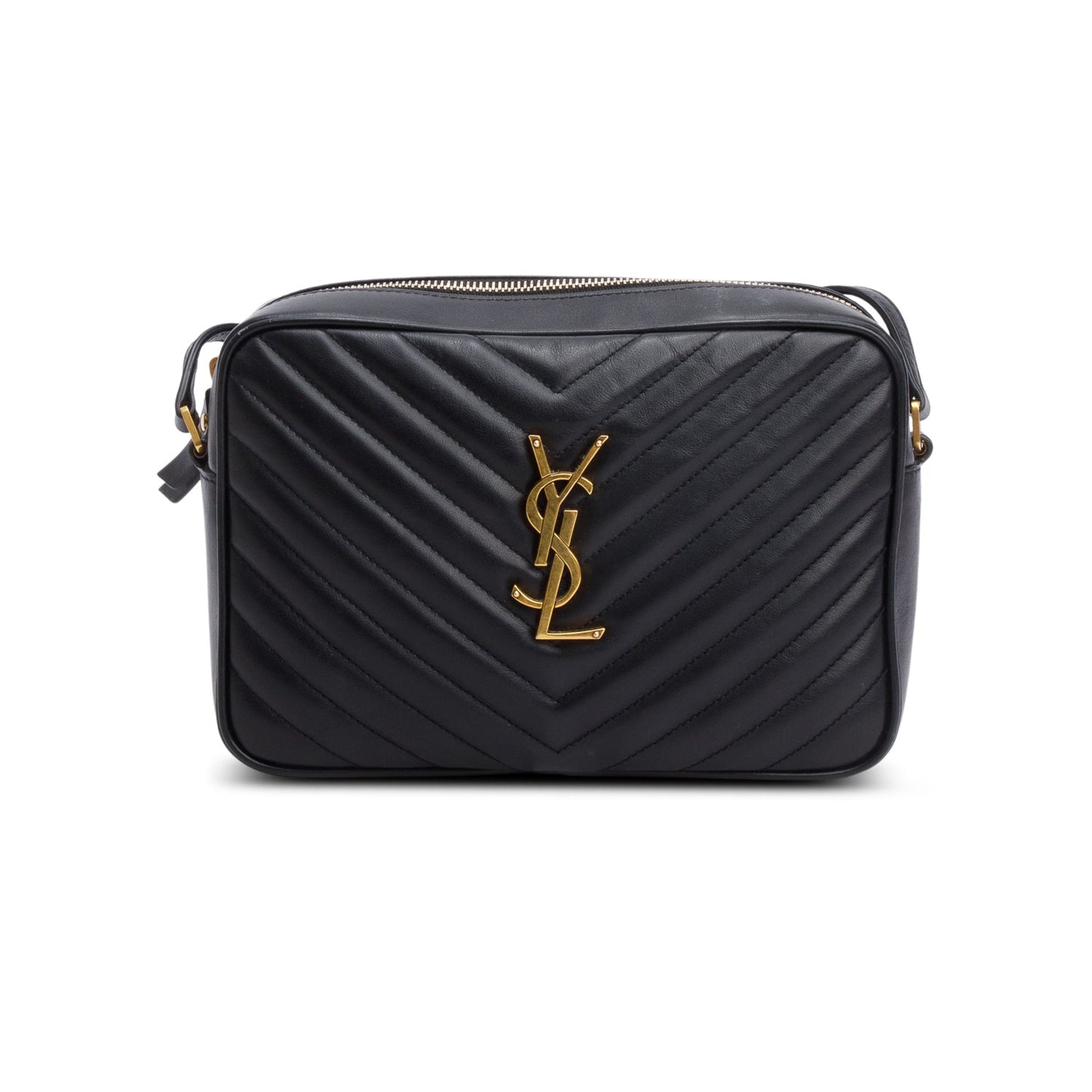 Saint Laurent 2020 Black Quilted Leather Lou Camera Bag
