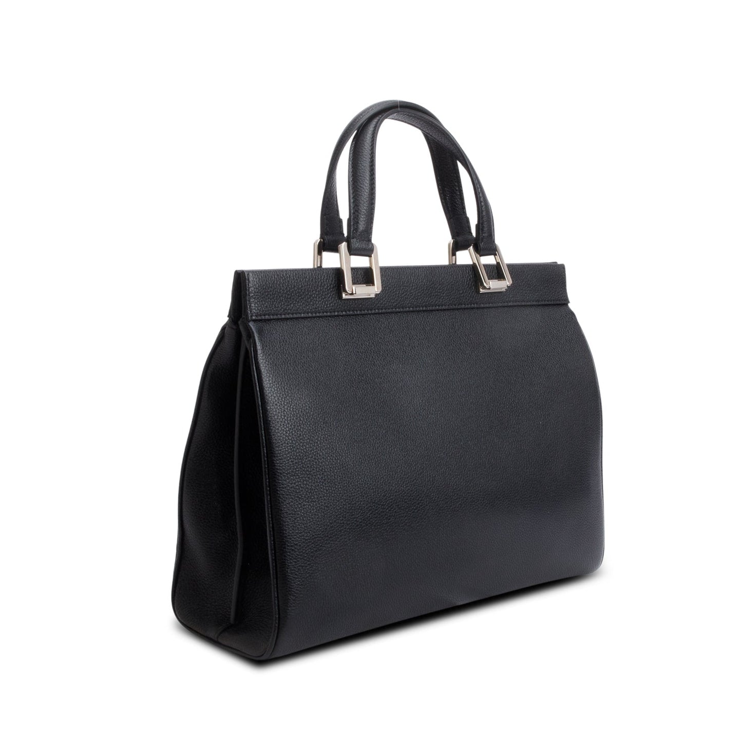Gucci Black Grainy Calfskin Medium Zumi Top Handle