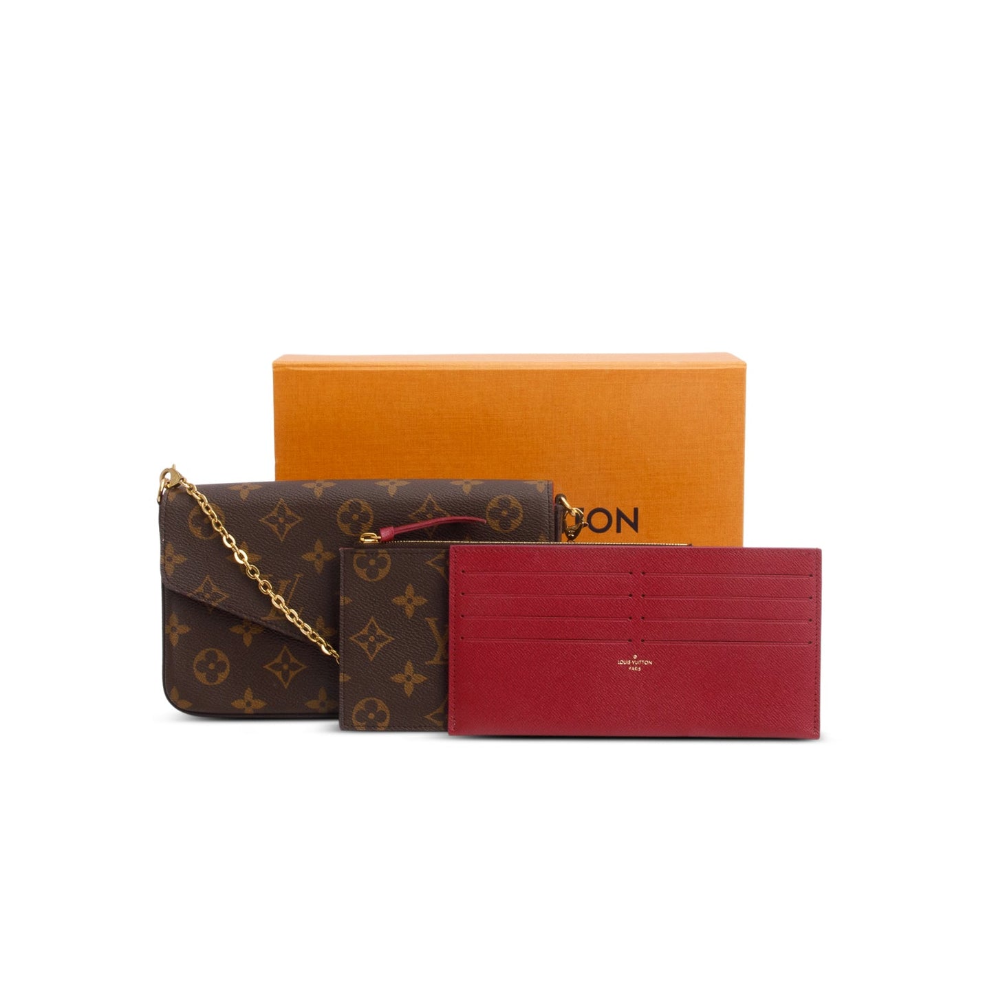 Louis Vuitton Fuschia Monogram Pochette Felicie Wallet on Chain