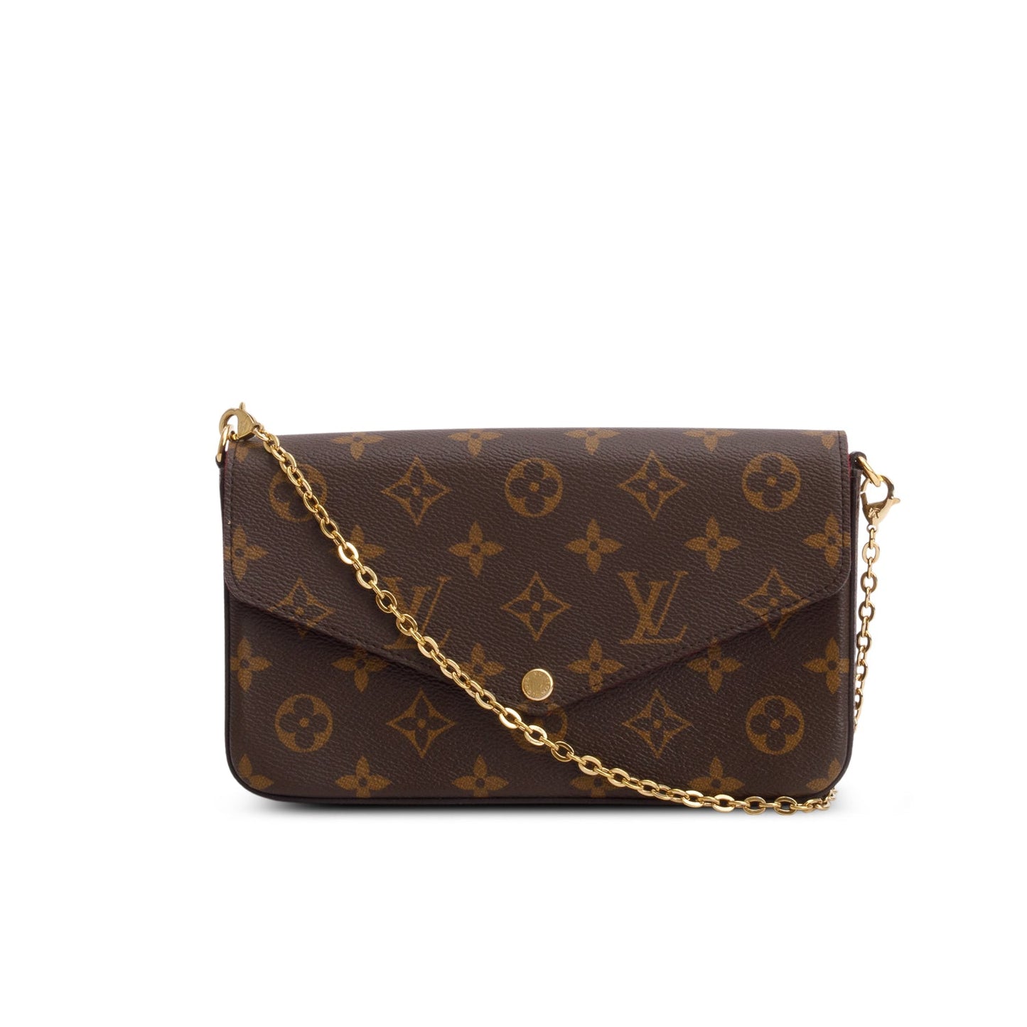 Louis Vuitton Fuschia Monogram Pochette Felicie Wallet on Chain