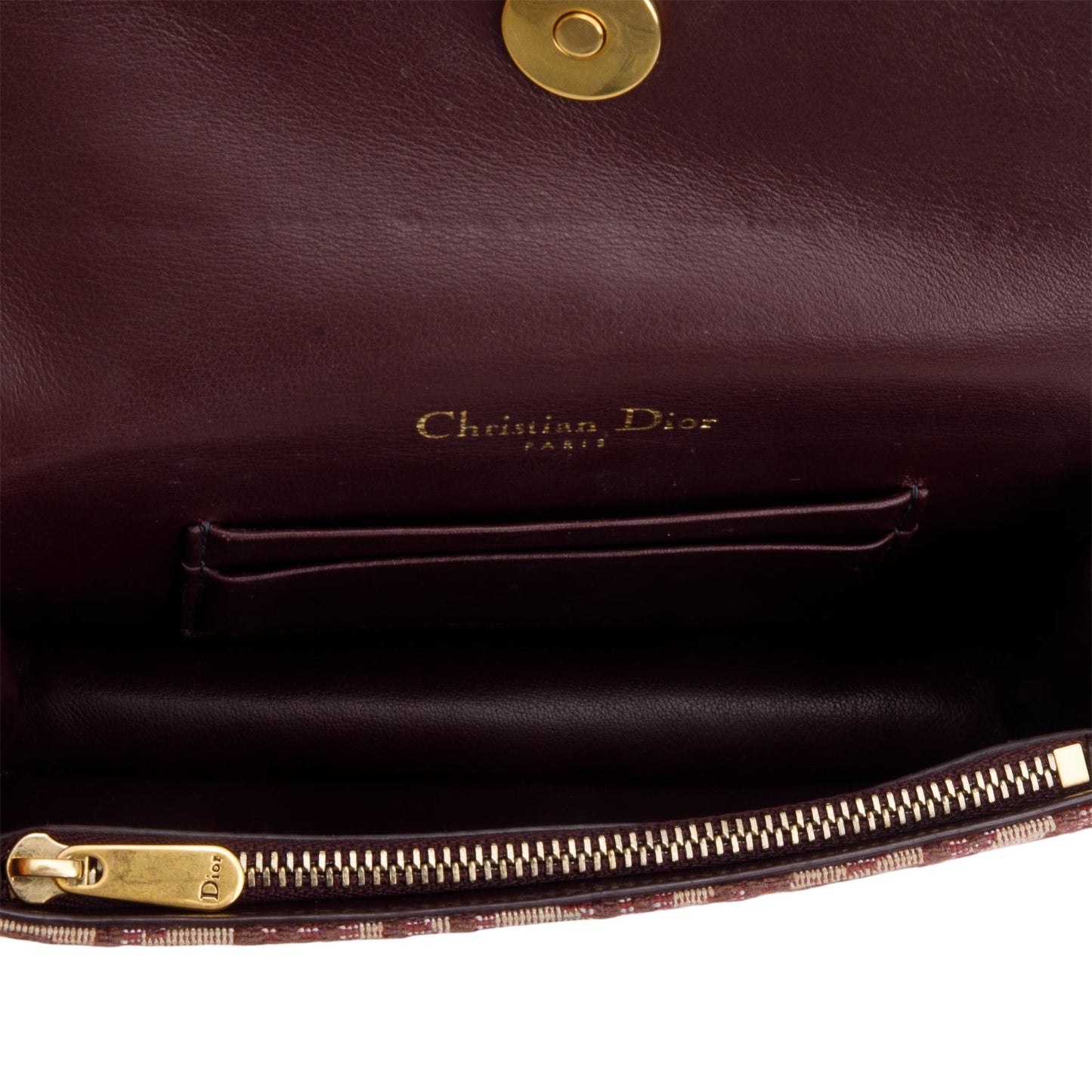Christian Dior Red Oblique Saddle Belt Pouch