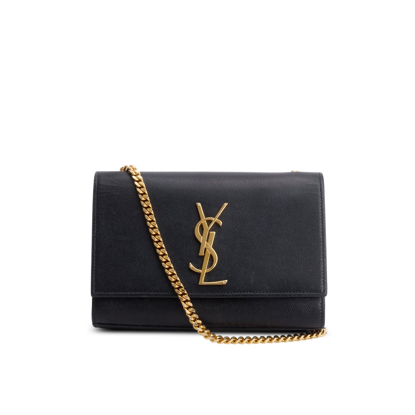 Saint Laurent 2020 Black Grain De Poudre Small Monogram Kate Satchel