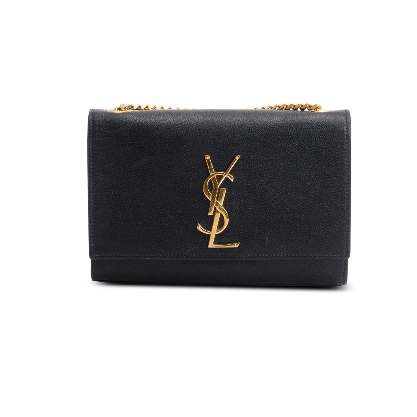 Saint Laurent 2020 Black Grain De Poudre Small Monogram Kate Satchel