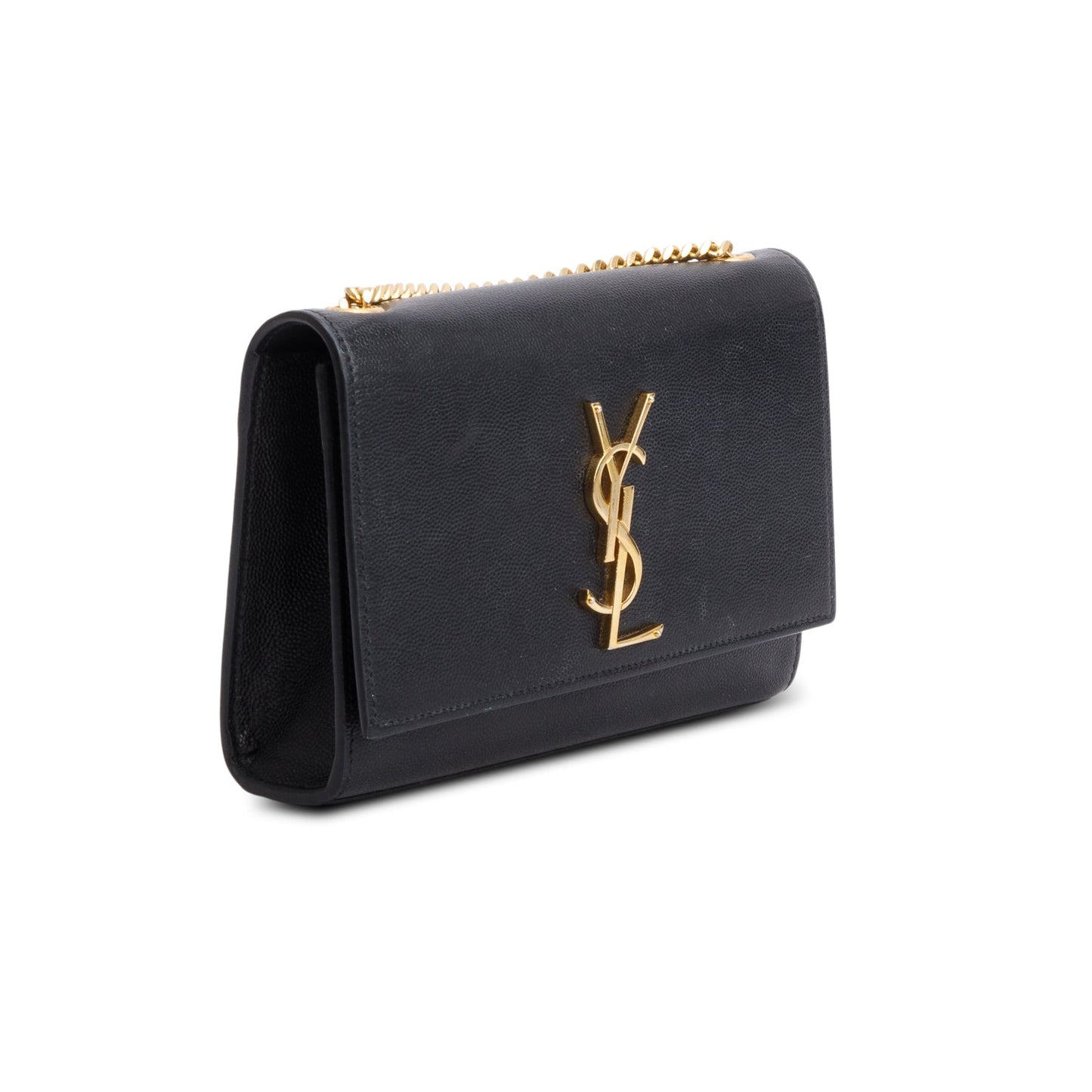 Saint Laurent 2020 Black Grain De Poudre Small Monogram Kate Satchel