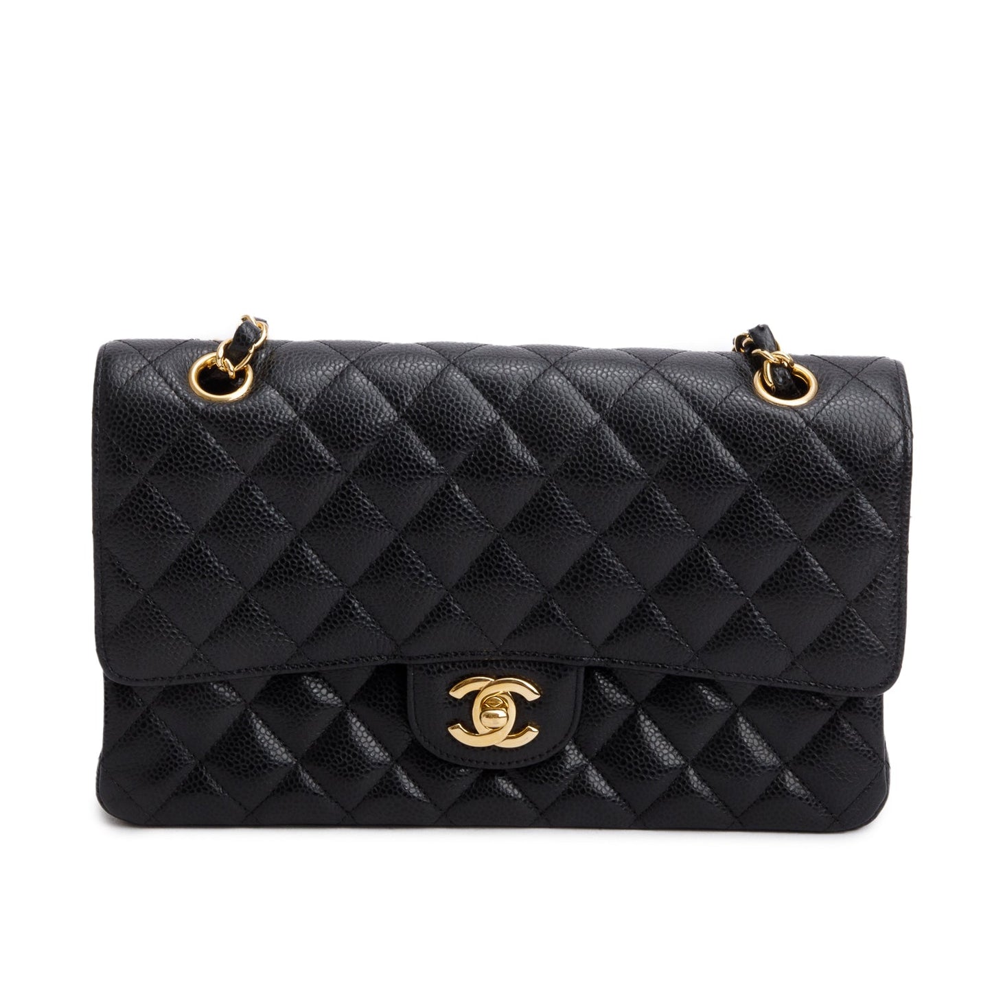 Chanel Black Caviar Classic Medium Double Flap Bag
