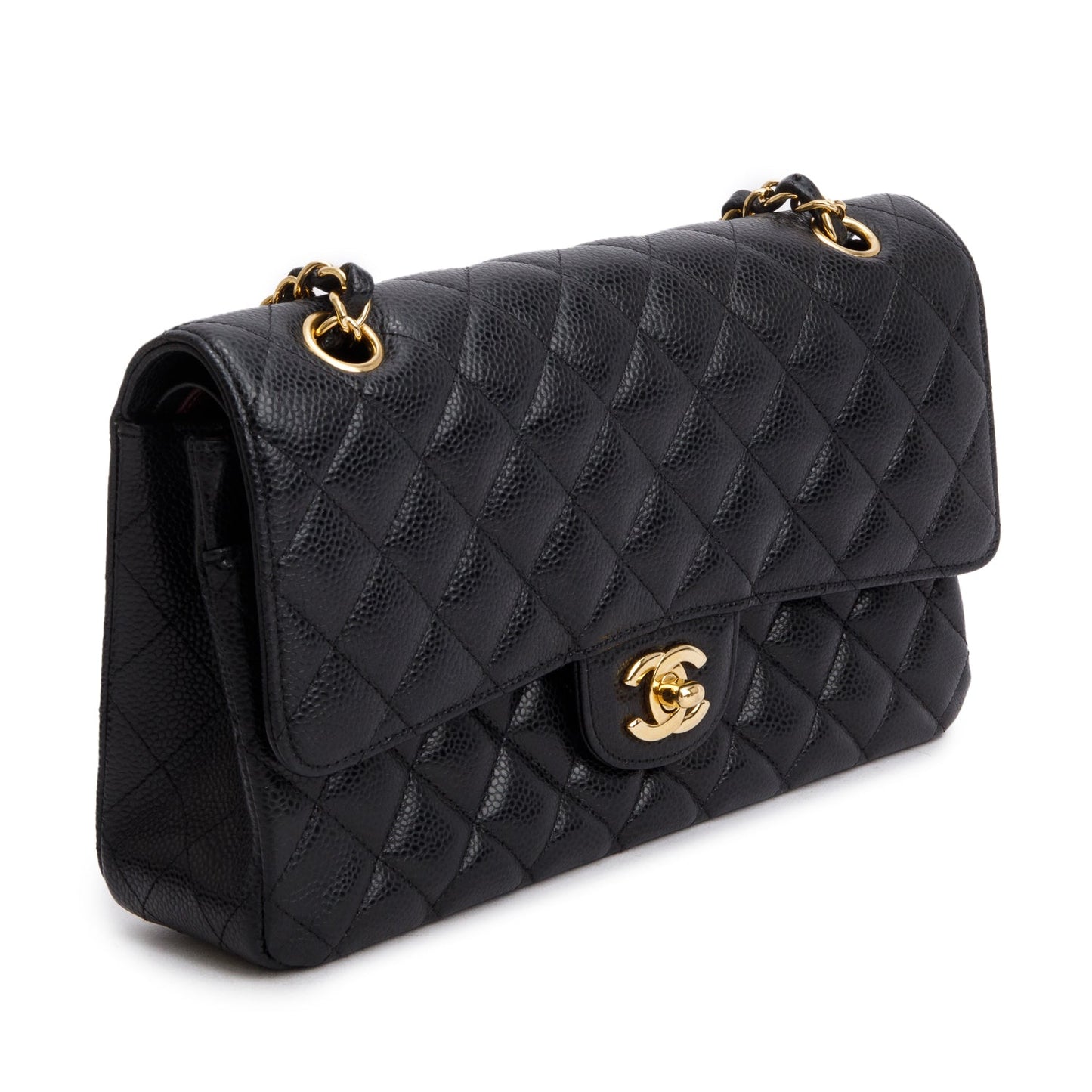 Chanel Black Caviar Classic Medium Double Flap Bag