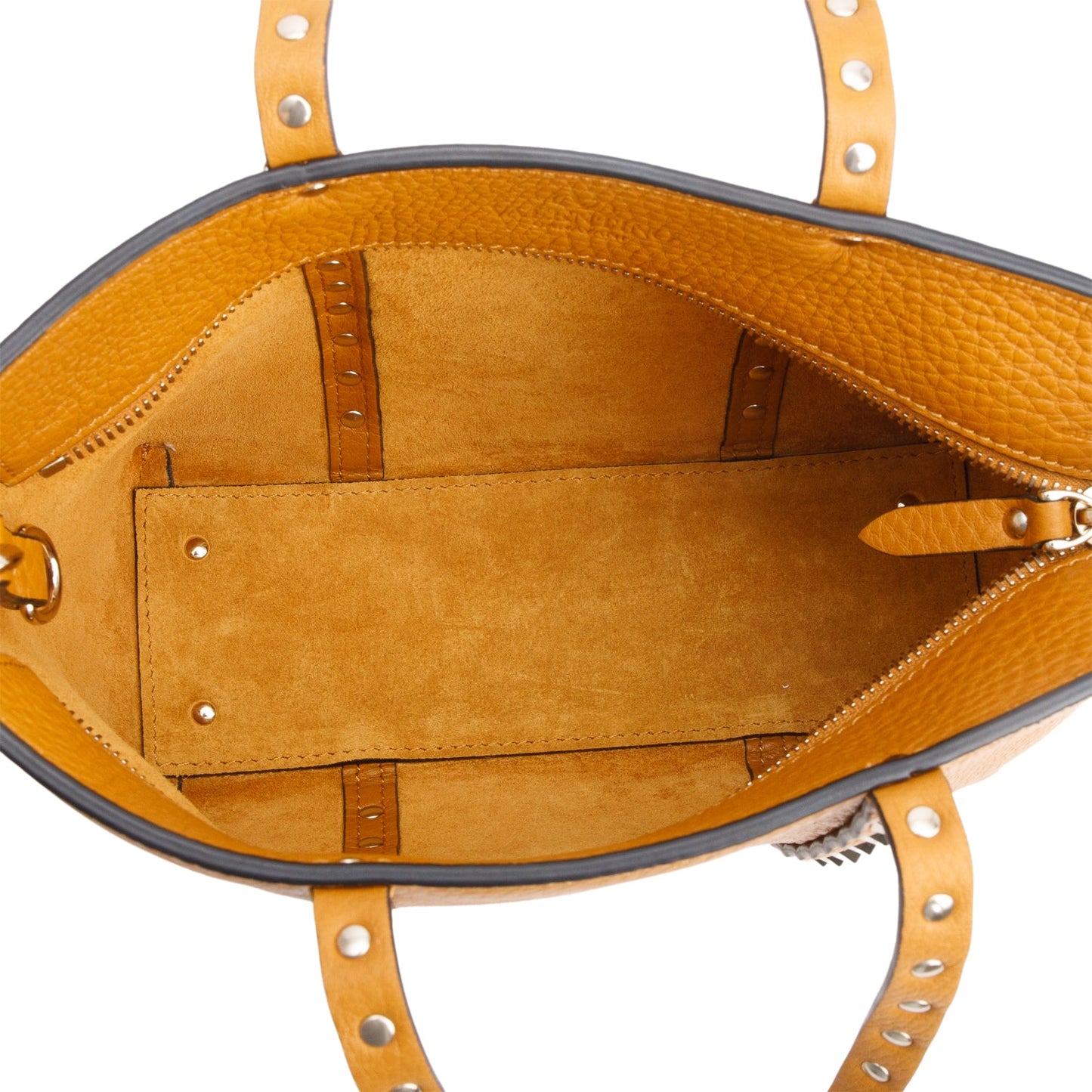 Valentino Yellow Grainy Calfskin Rockstud Mini Tote Bag