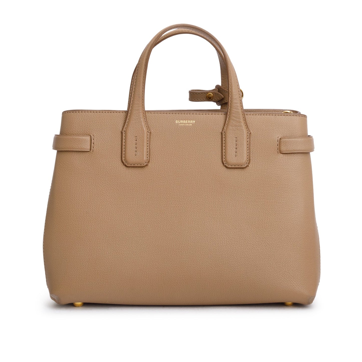 Burberry Brown Derby Calfskin Medium Banner Tote