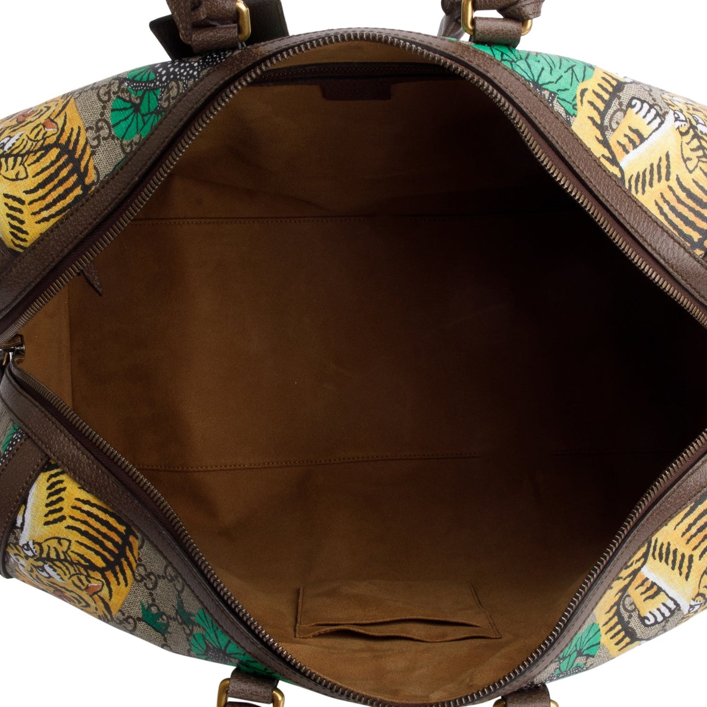 Gucci GG Supreme Monogram Bengal Web Boston Duffel Bag