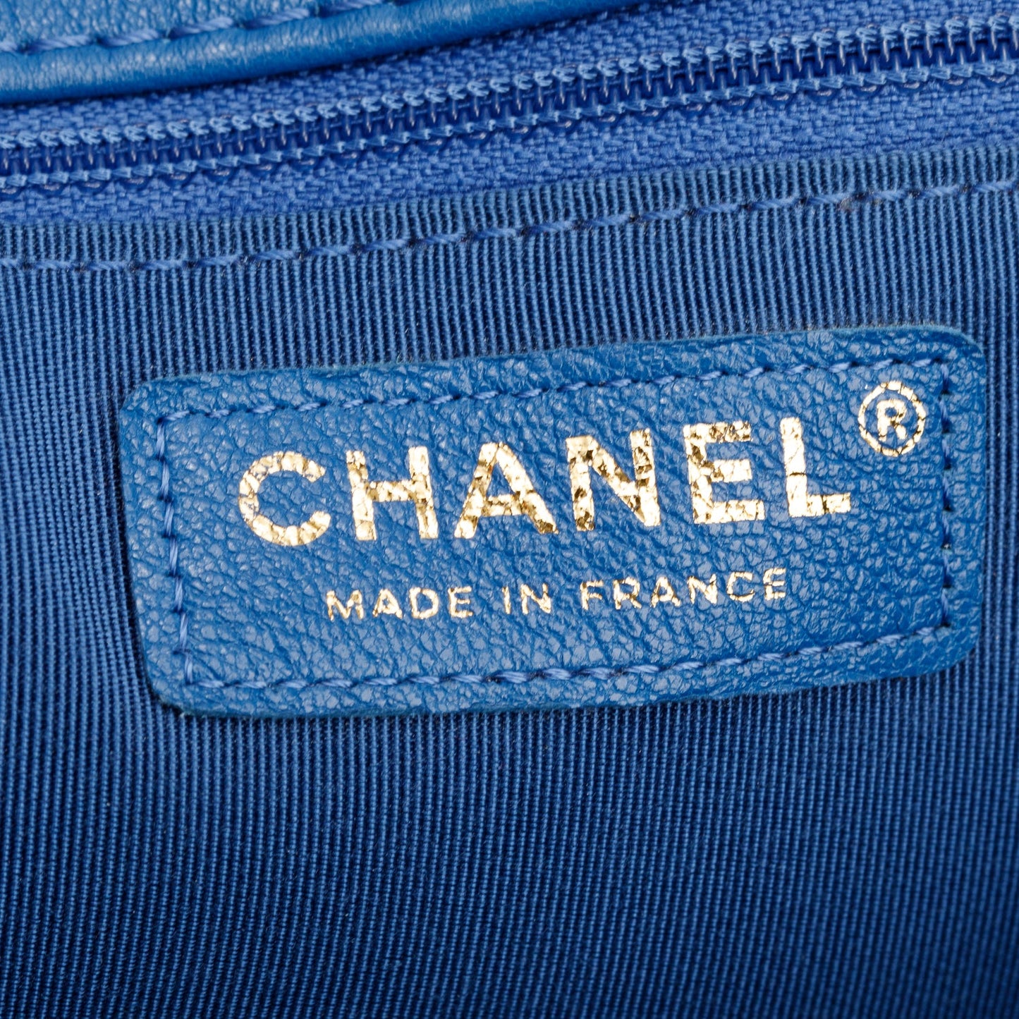 Chanel Blue Quilted Goatskin Coco Curve Flap Messenger Bag