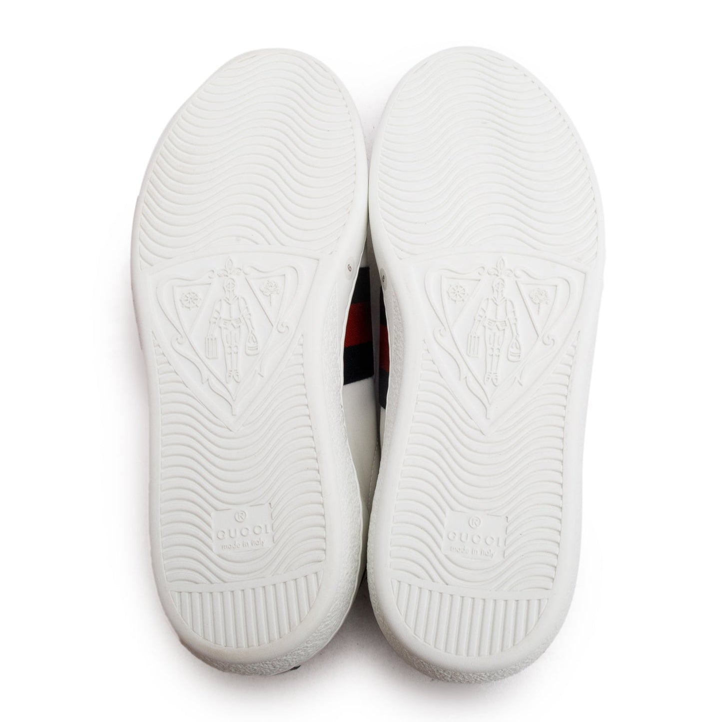Gucci White Calfskin Ayers Web Ace Sneakers, Men's Size 9