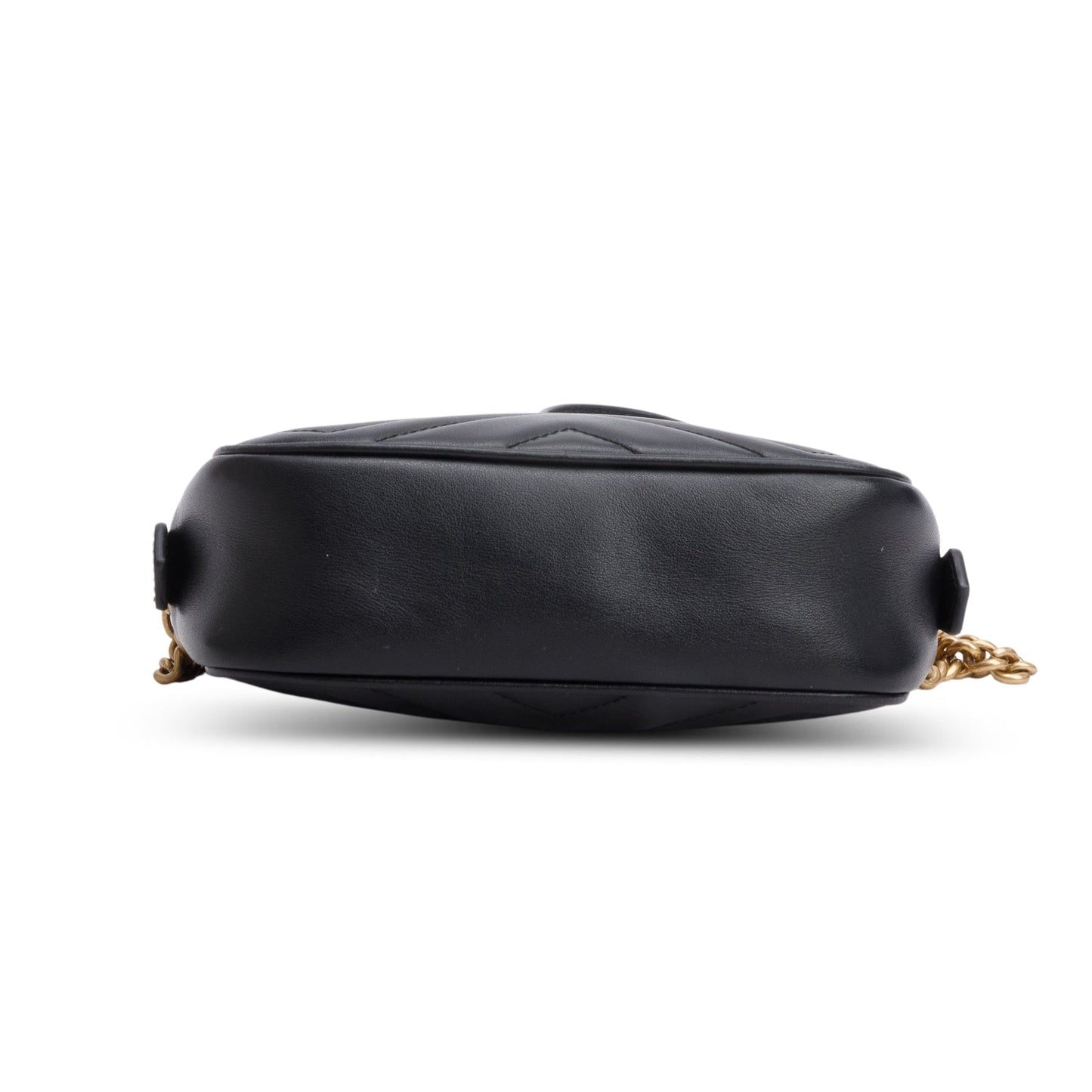 Gucci Black Calfskin Matelasse Mini GG Marmont Camera Bag