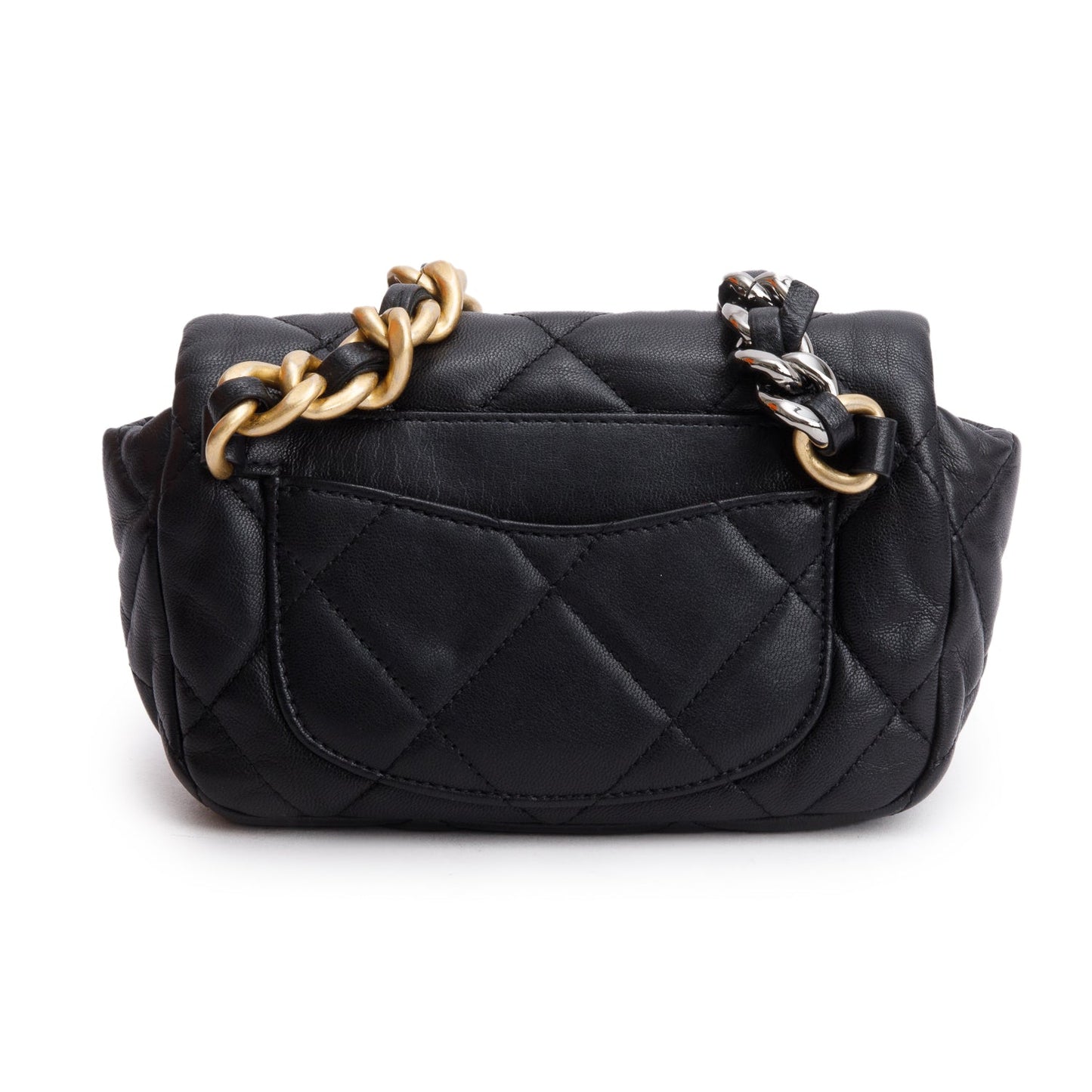 Chanel Black Lambskin Quilted 19 Waist Bag