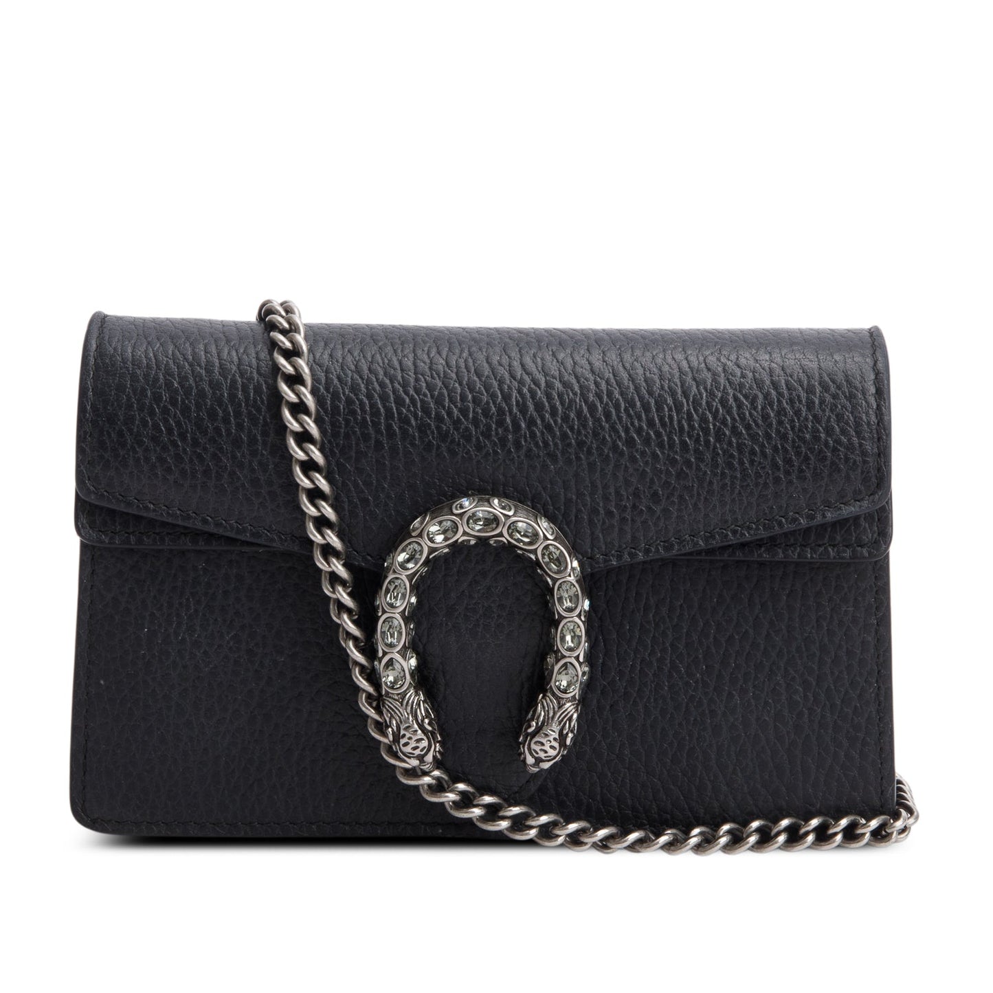Gucci Black Calfskin Super Mini Dionysus Shoulder Bag