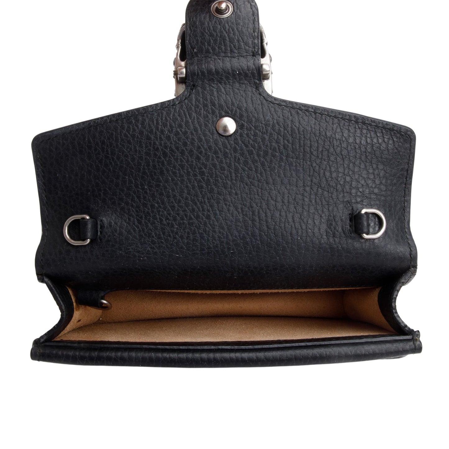 Gucci Black Calfskin Super Mini Dionysus Shoulder Bag