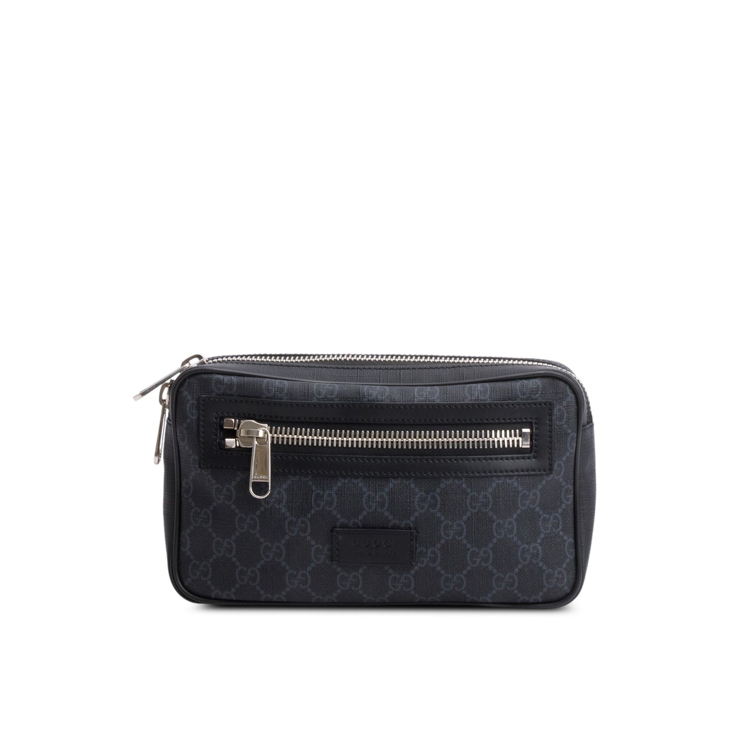 Gucci Black Soft GG Supreme Monogram Web Belt Bag