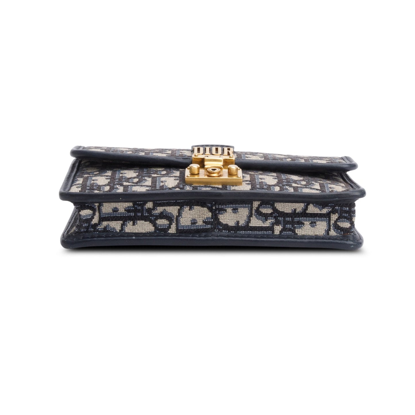Christian Dior Blue Oblique Dioraddict Wallet on Chain Clutch